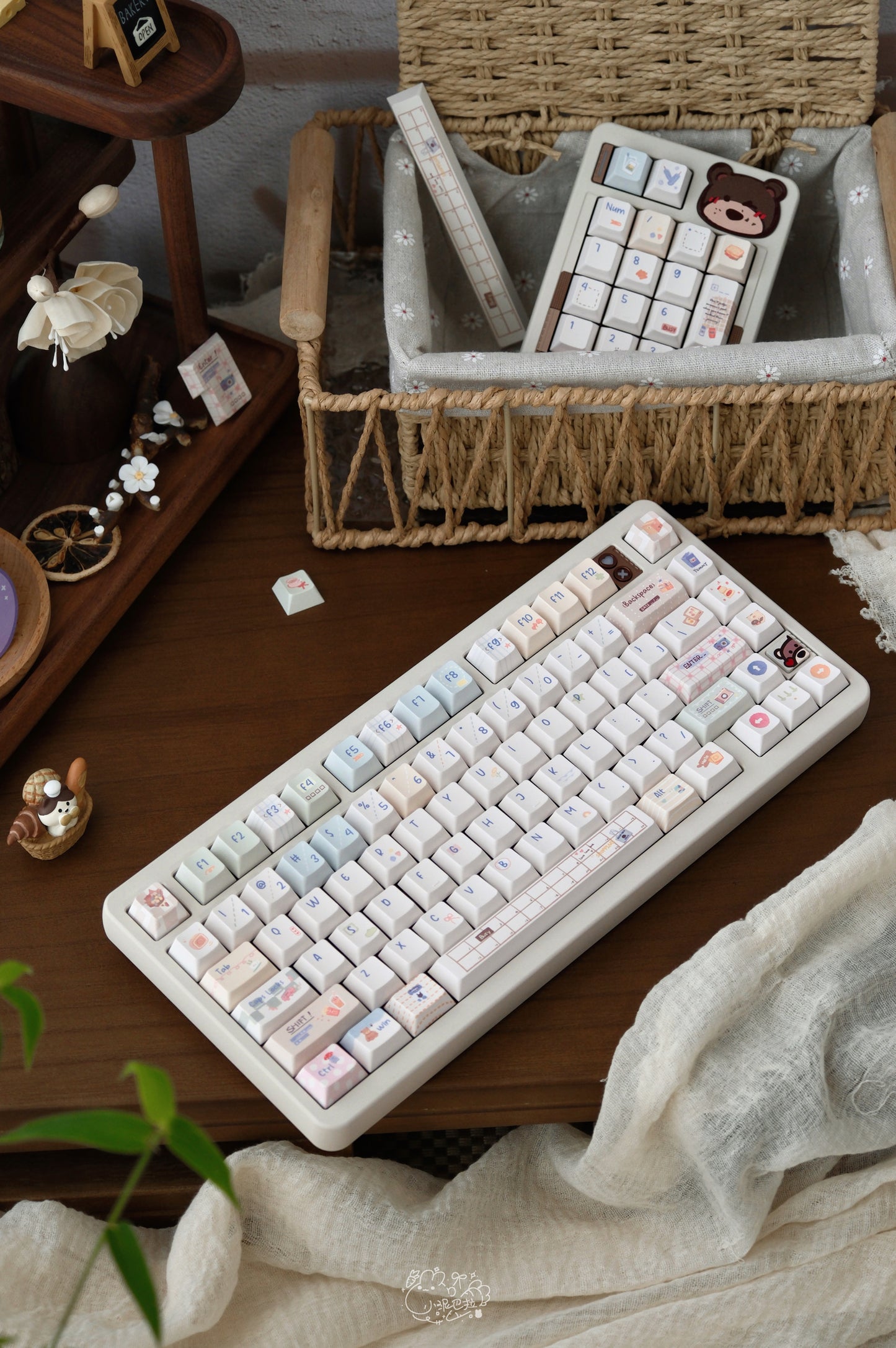 #0174 Sticky Notepad Creamy White Simple Keycap Designed By MoCoo