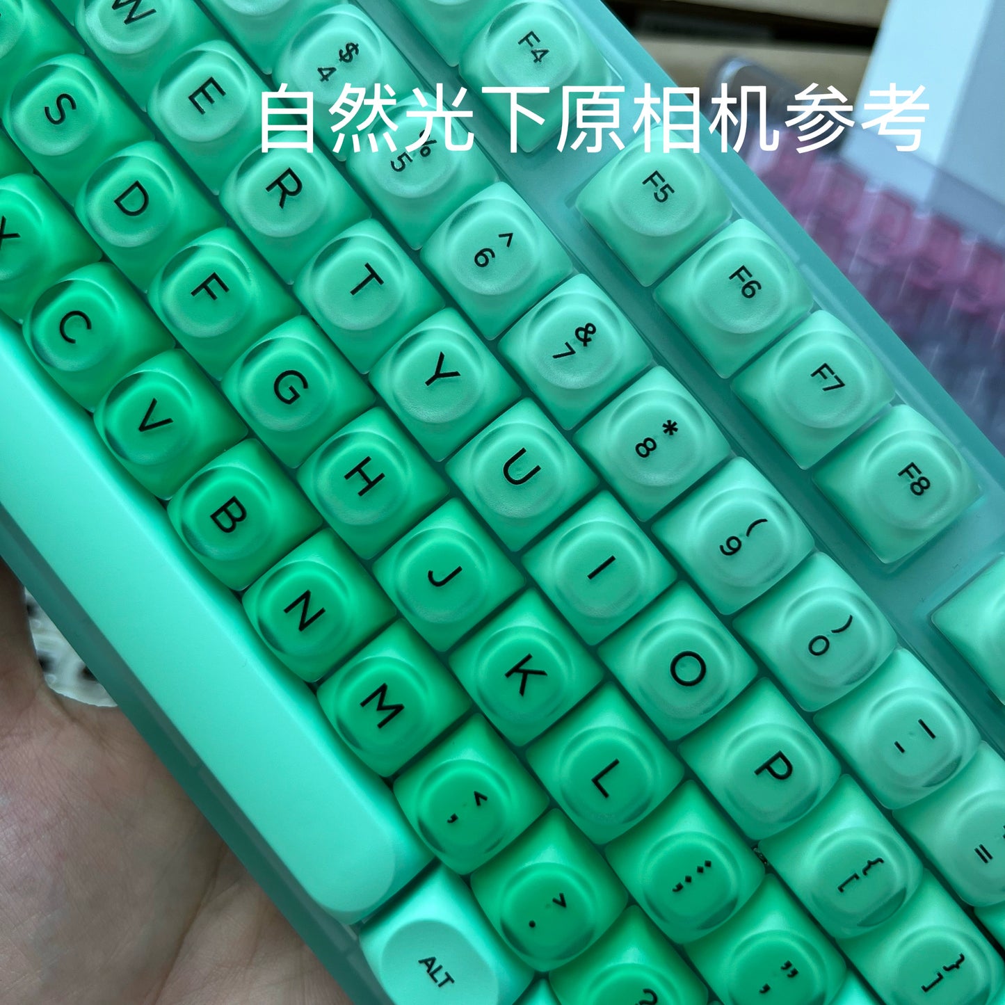 #0205 Lime Jelly Cute Round Keycap for 61/68/75/87/98/108 (not including keyboard)