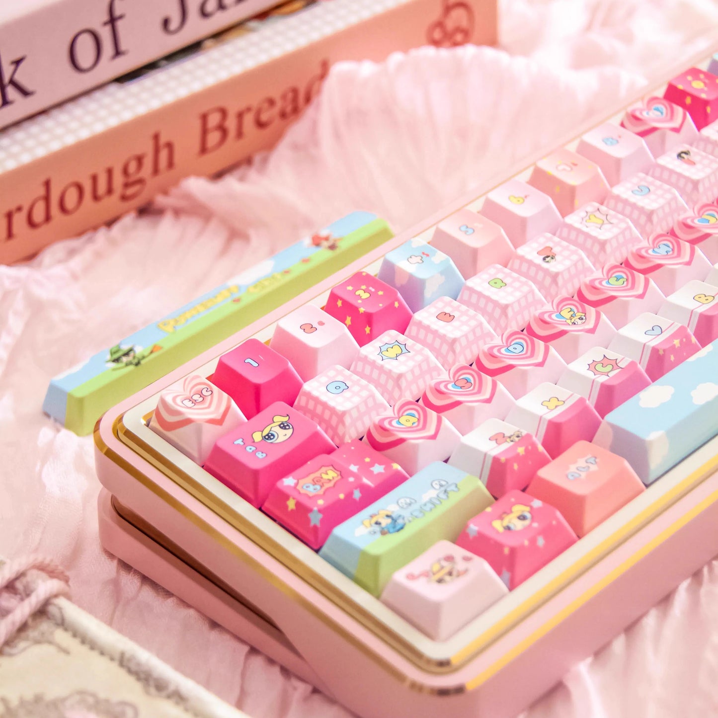 #0168 The Powerpuff Girls Cute Pink Y2k Cherry Profile (not Including Keyboard)