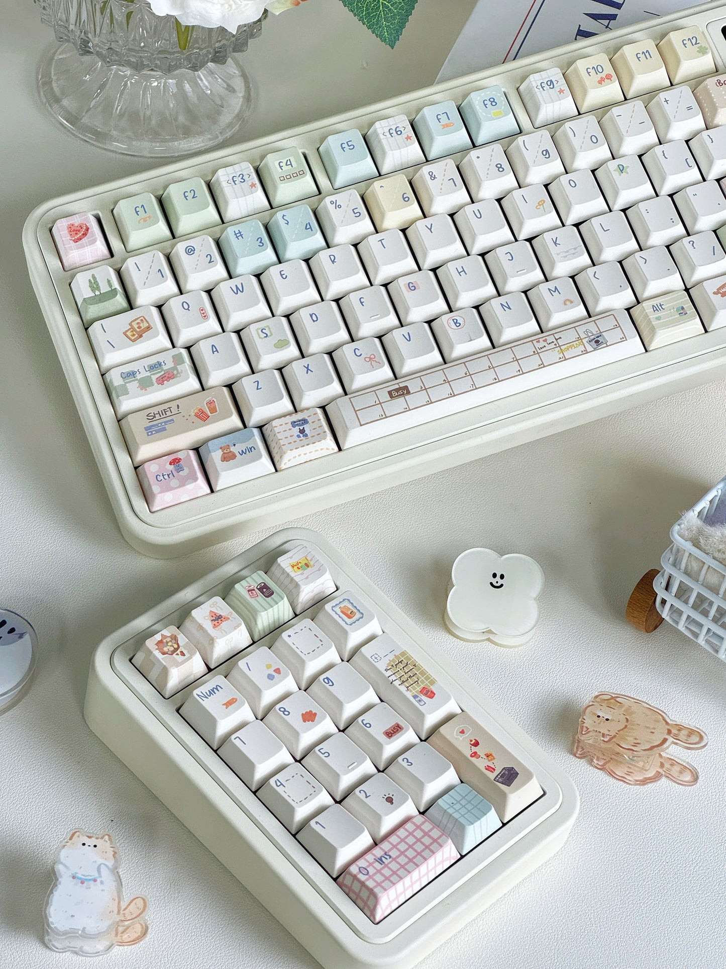 #0174 Sticky Notepad Creamy White Simple Keycap Designed By MoCoo