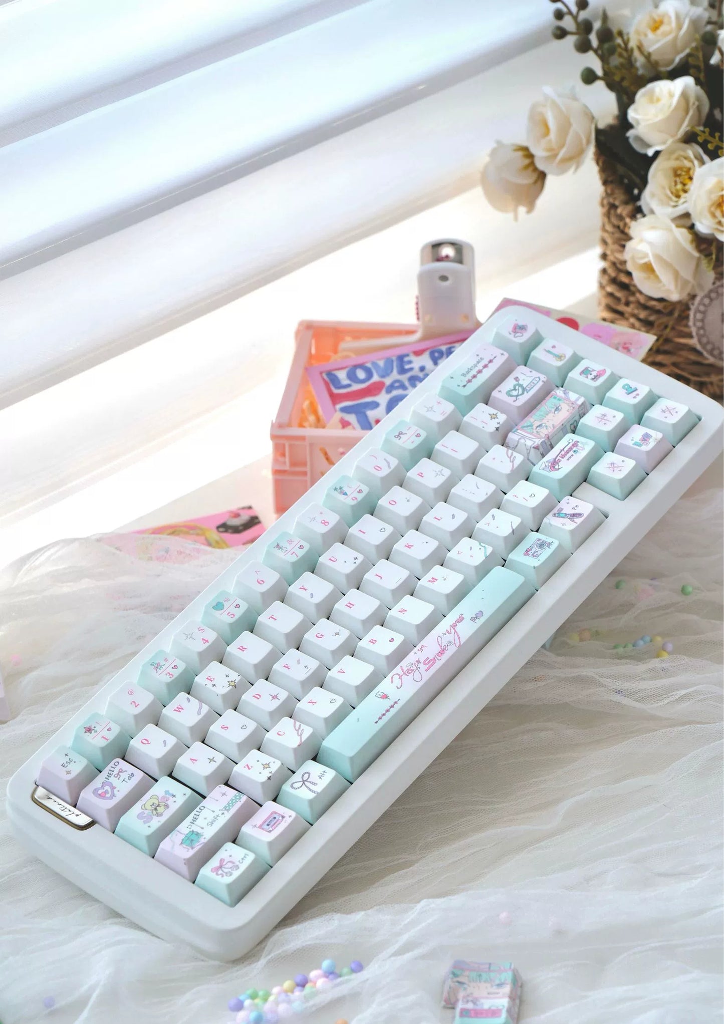 #0225 Green Jubilee Mint Keycap Cherry Profile Designed By LilyX Labs(not including keyboard)