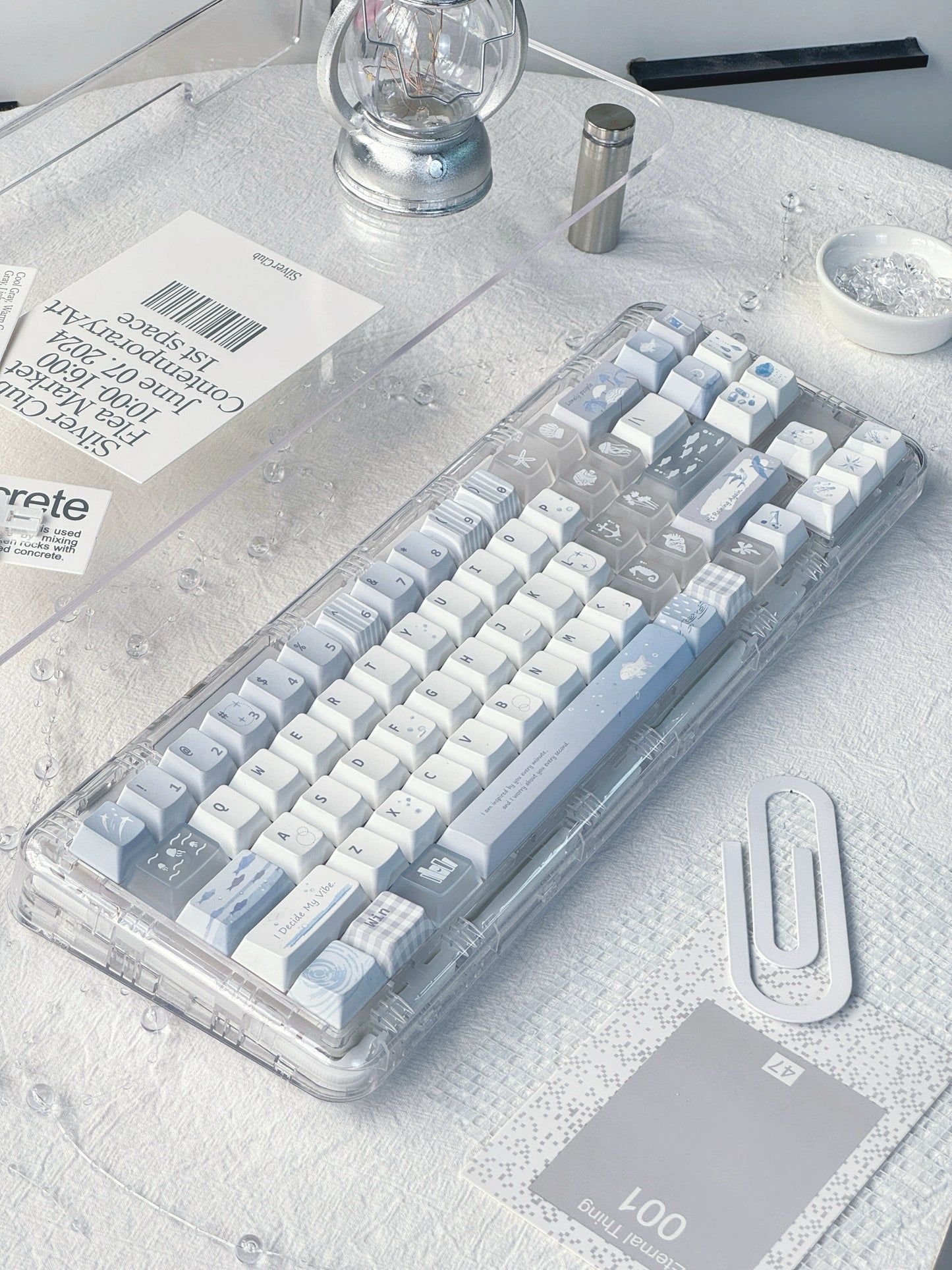 #0206 Blue Island Ice Mist Fresh and Cool Unique Keycap Designed By MoCoo(not including keyboard)