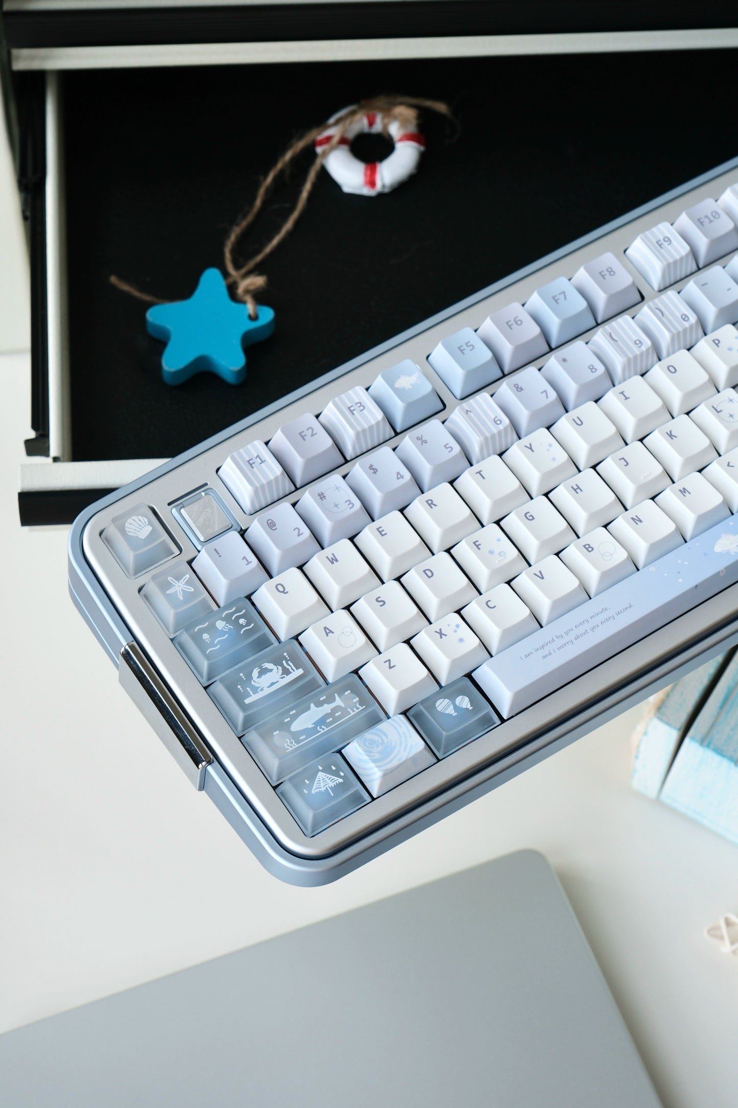 #0206 Blue Island Ice Mist Fresh and Cool Unique Keycap Designed By MoCoo(not including keyboard)