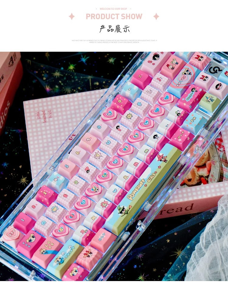 #0168 The Powerpuff Girls Cute Pink Y2k Cherry Profile (not Including Keyboard)