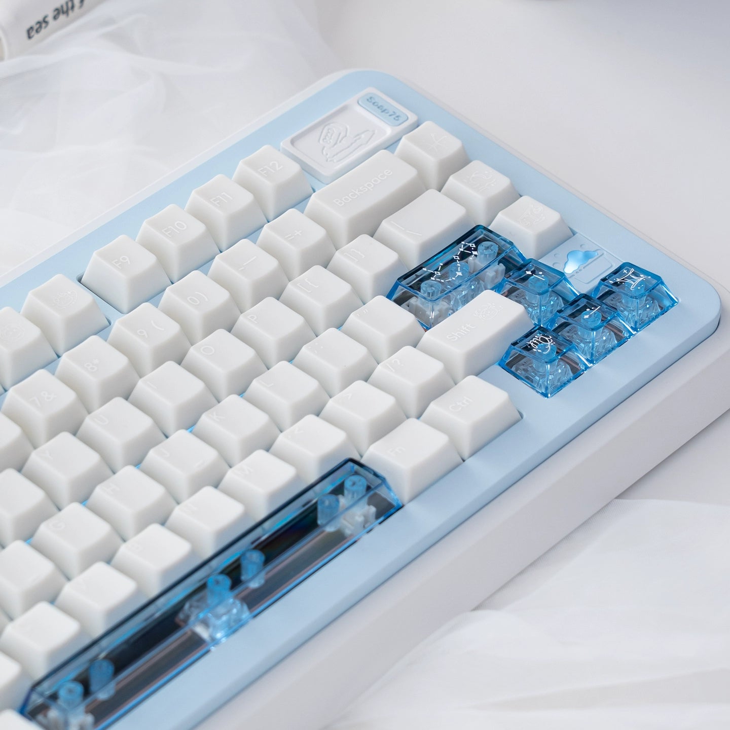 #0209 Star Talks Creamy White Keycap Cherry Profile Designed By URE(not including keyboard)