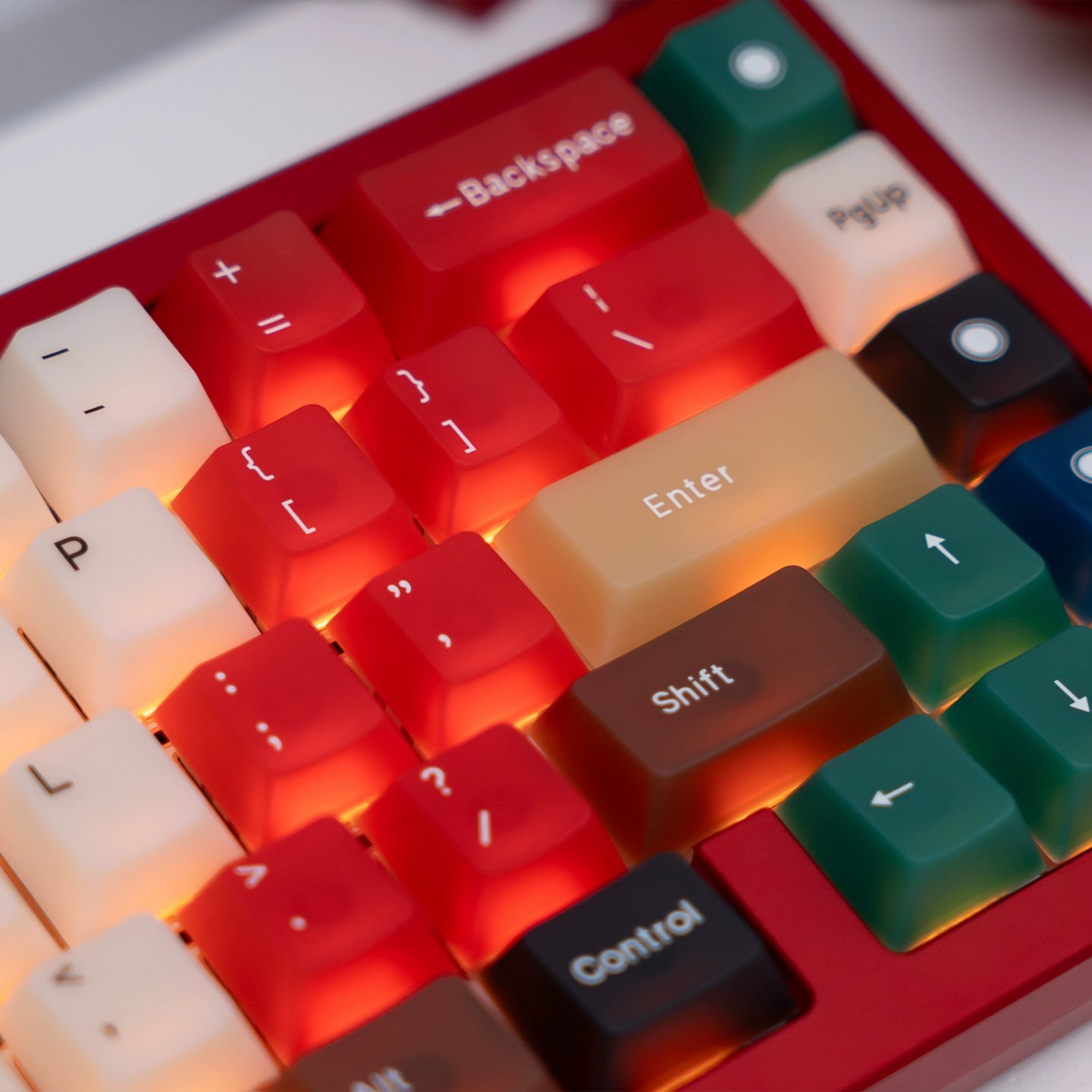 #0231 Nephrite Mixed Light Fog Transparent Keycap Skin-Touch PC Full Set Cherry Profile(not including keyboard)