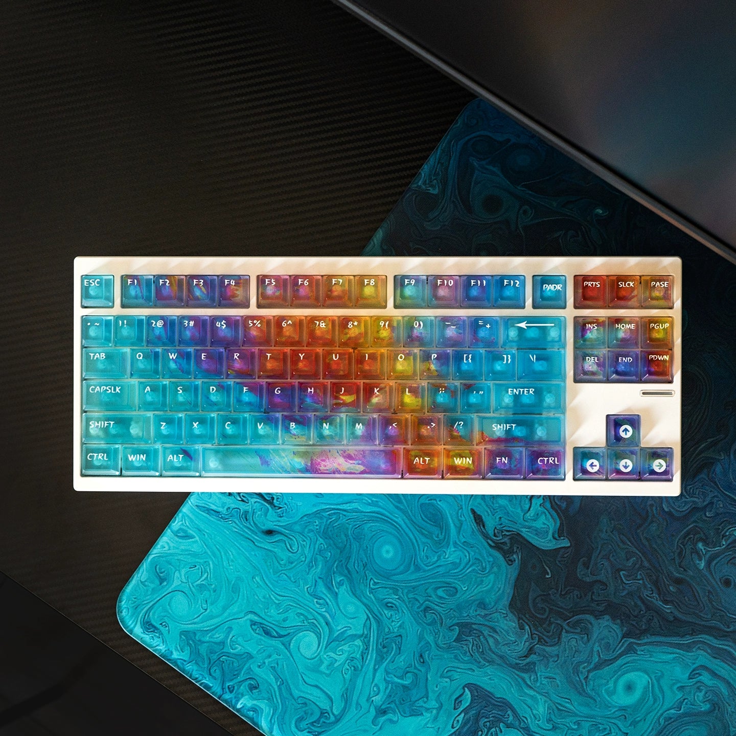 #0214 Neon/Universe/Star Gradually Change Foggy Matte Keycap(not including keyboard)