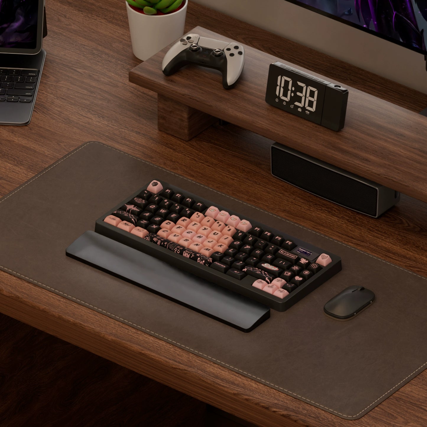 Black/ White Transparent Crystal Clear Acrylic Ice Water Ripple Keyboard Hand Rest Wrist Rest Board(ONLY Wristrest not including keyboard or cable)