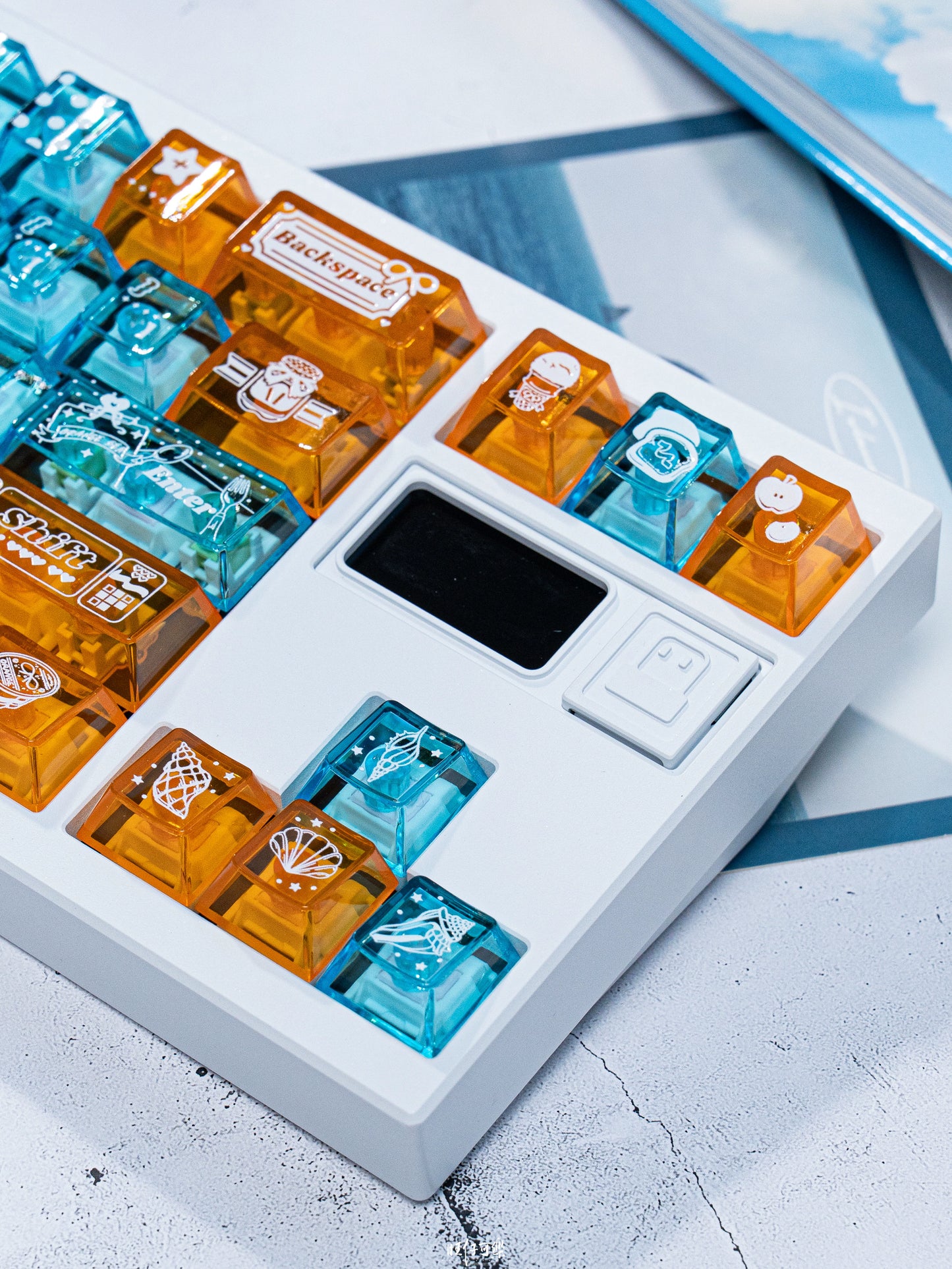 #0226 Orange Sea Keycaps designed by Endless Lab (not including keyboard)