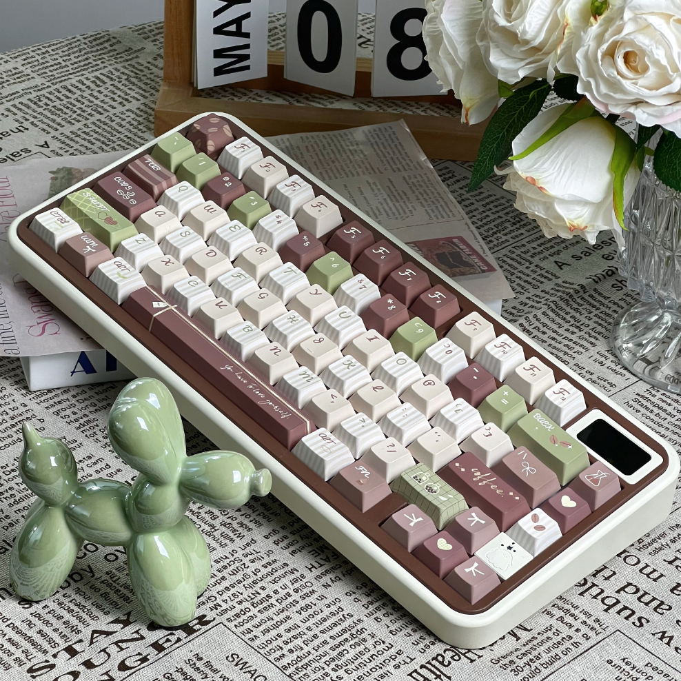 #0172 Matcha Latte Green Coffee Keycap Cherry Profile