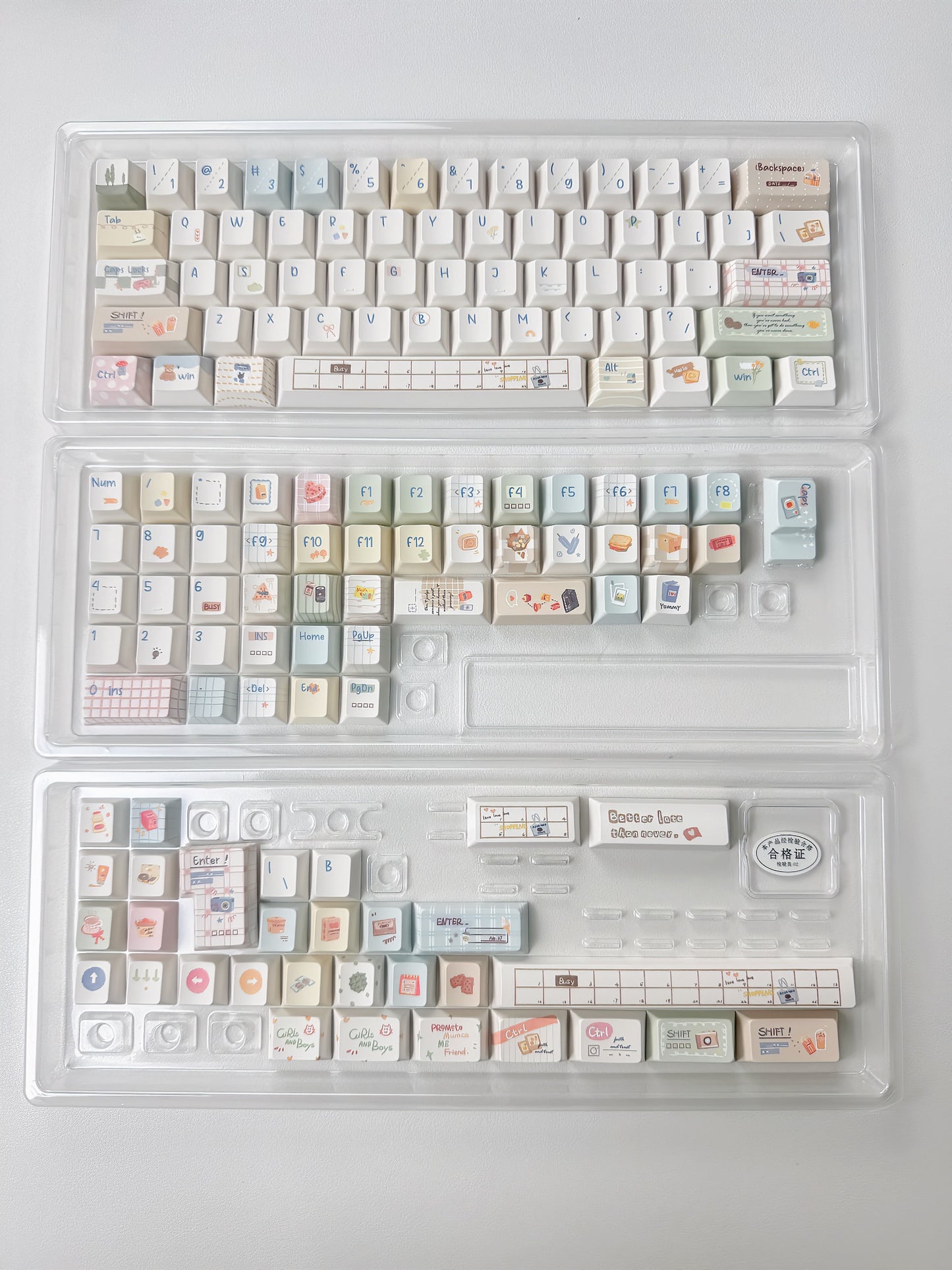 #0174 Sticky Notepad Creamy White Simple Keycap Designed By MoCoo