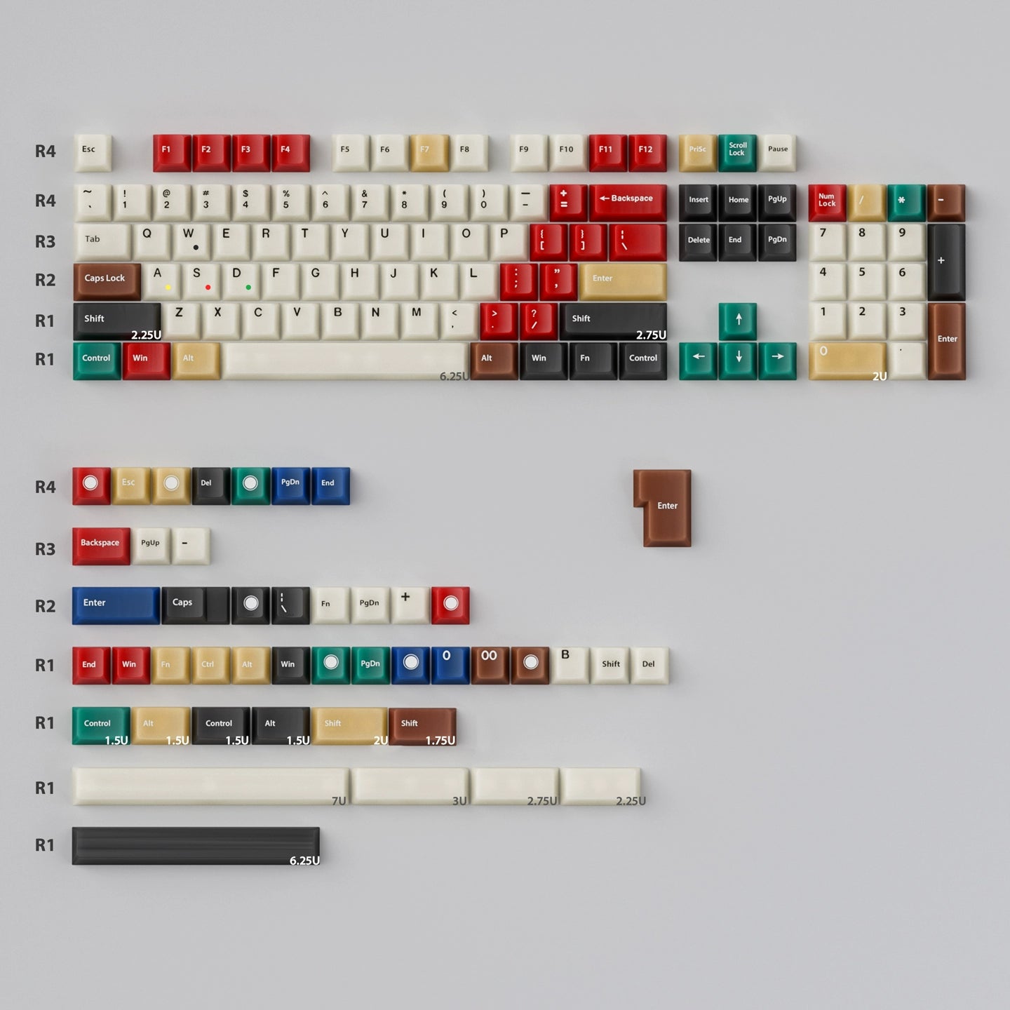 #0231 Nephrite Mixed Light Fog Transparent Keycap Skin-Touch PC Full Set Cherry Profile(not including keyboard)