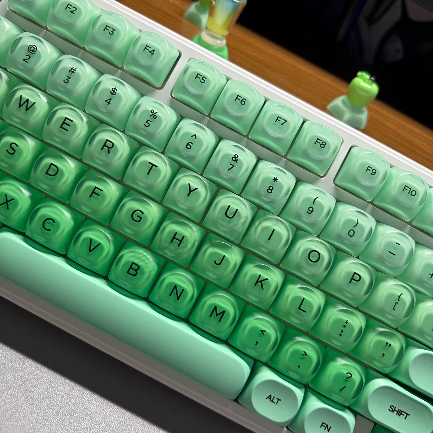 #0205 Lime Jelly Cute Round Keycap for 61/68/75/87/98/108 (not including keyboard)