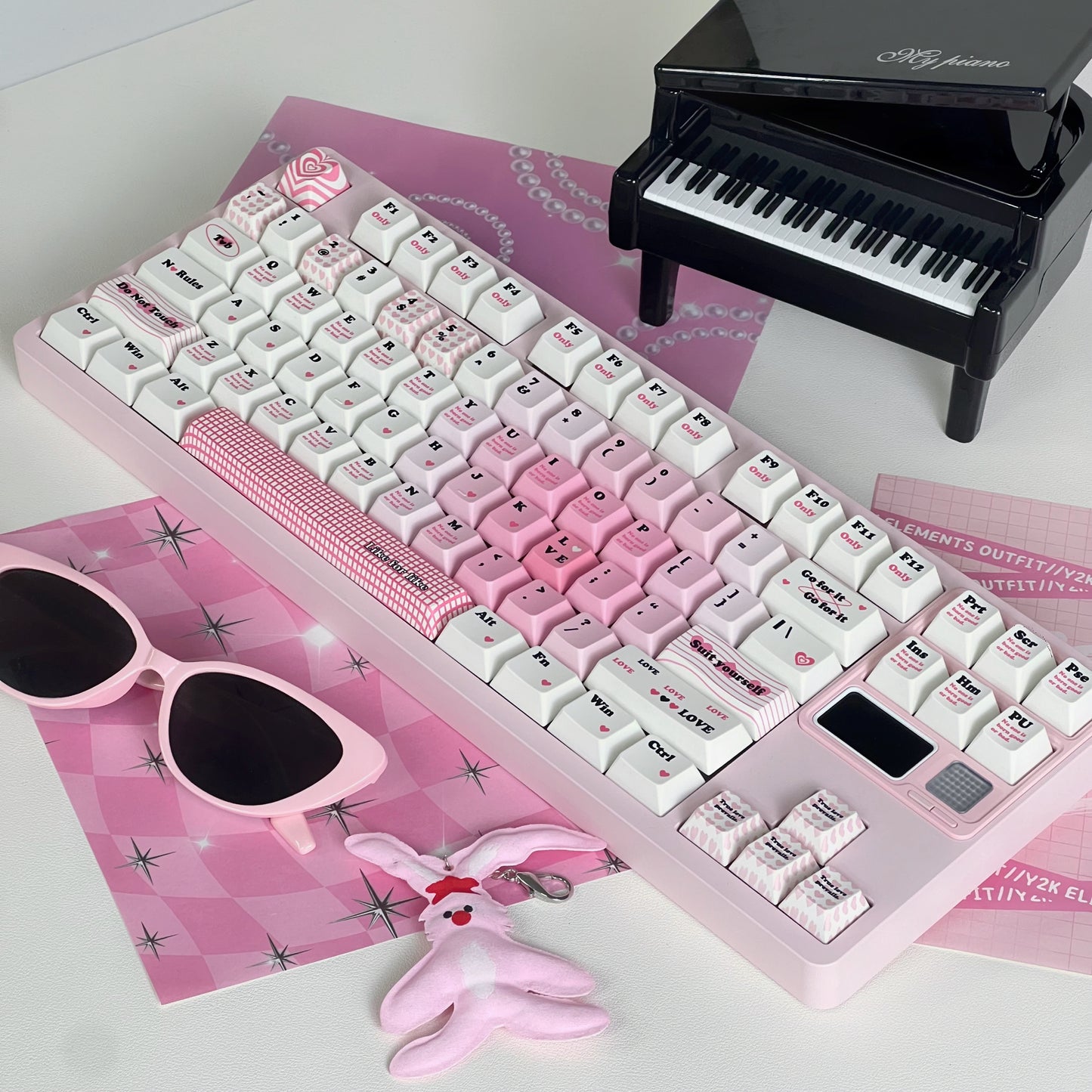 149 Love Prescription Simple Love Sweet Cool Pink SOA Moa Keycap