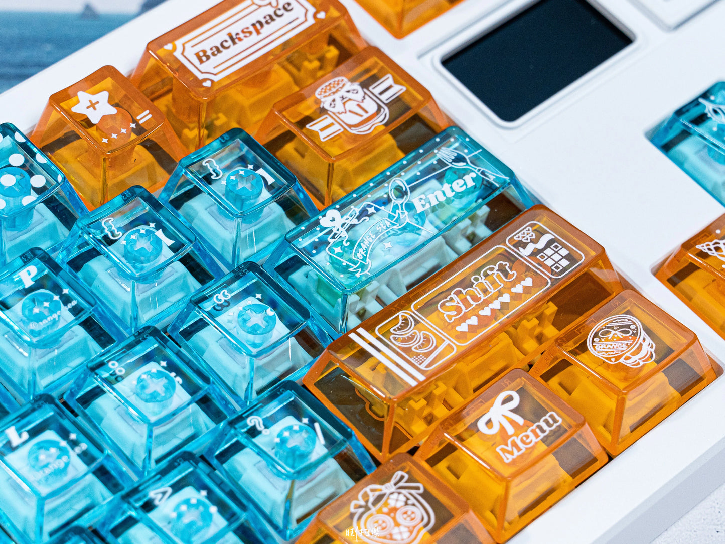 #0226 Orange Sea Keycaps designed by Endless Lab (not including keyboard)