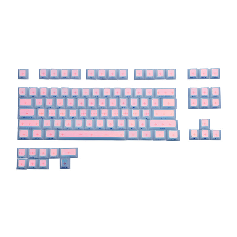 #0164 Cloud Edge Butterfly Phantom Laser Keycap Side Engraved Multi-sided Color-changing Keycap Cherry Profile