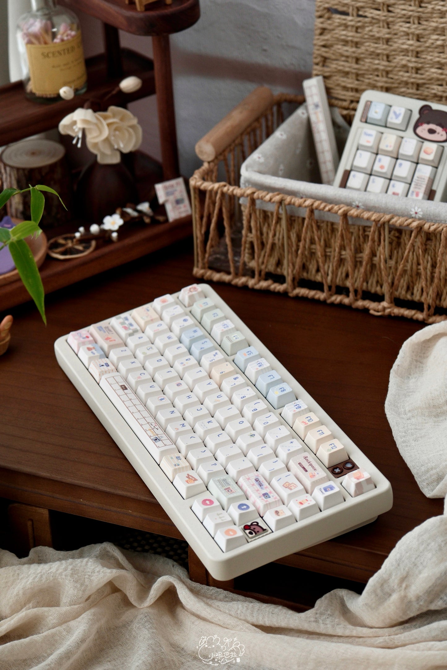 #0174 Sticky Notepad Creamy White Simple Keycap Designed By MoCoo