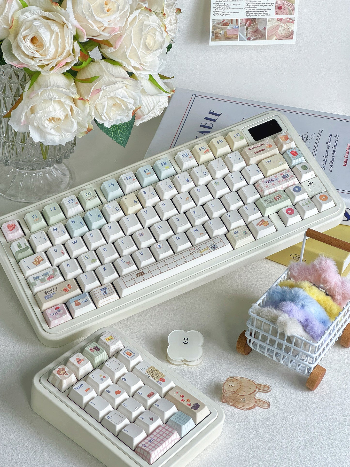 #0174 Sticky Notepad Creamy White Simple Keycap Designed By MoCoo