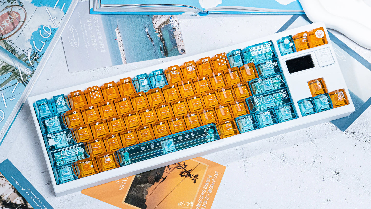 #0226 Orange Sea Keycaps designed by Endless Lab (not including keyboard)