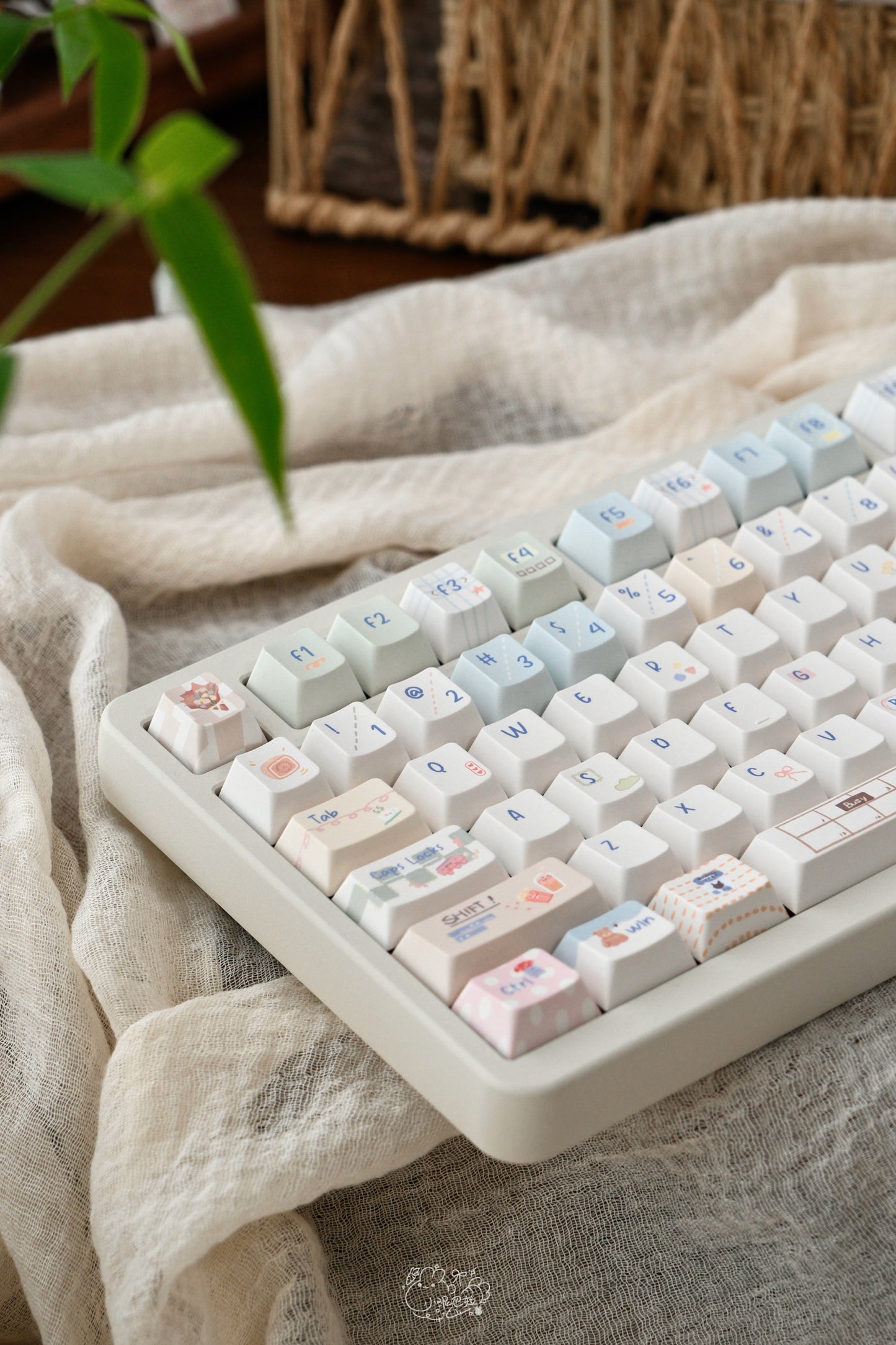 #0174 Sticky Notepad Creamy White Simple Keycap Designed By MoCoo