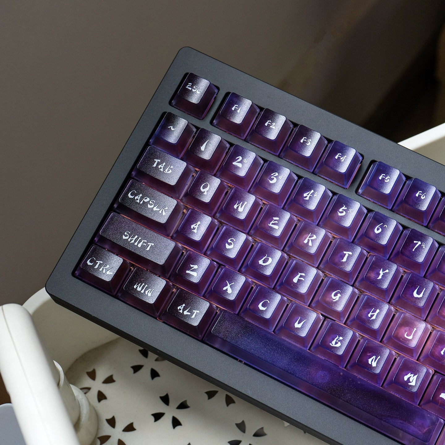 #0214 Neon/Universe/Star Gradually Change Foggy Matte Keycap(not including keyboard)