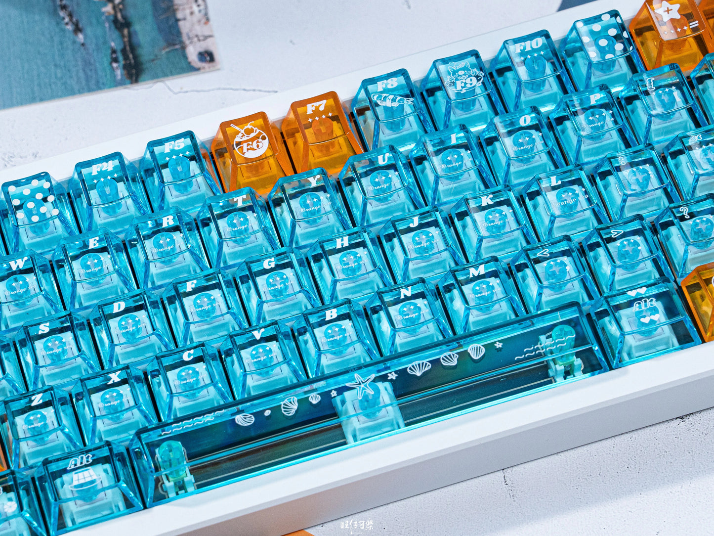 #0226 Orange Sea Keycaps designed by Endless Lab (not including keyboard)