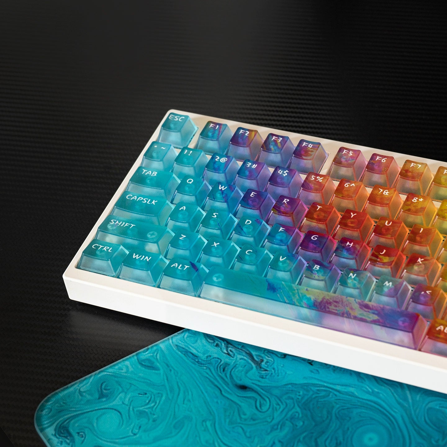 #0214 Neon/Universe/Star Gradually Change Foggy Matte Keycap(not including keyboard)