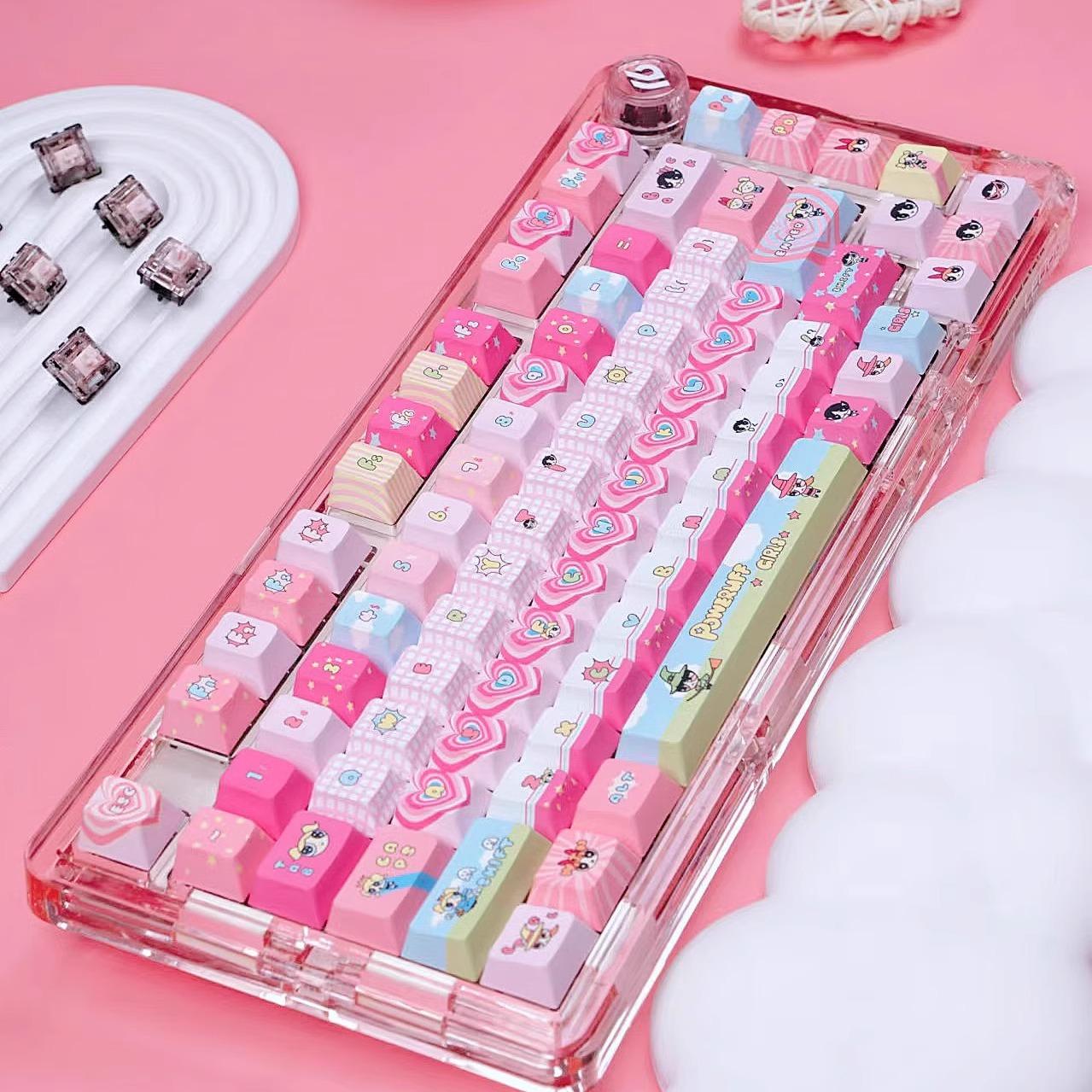 #0168 The Powerpuff Girls Cute Pink Y2k Cherry Profile (not Including Keyboard)
