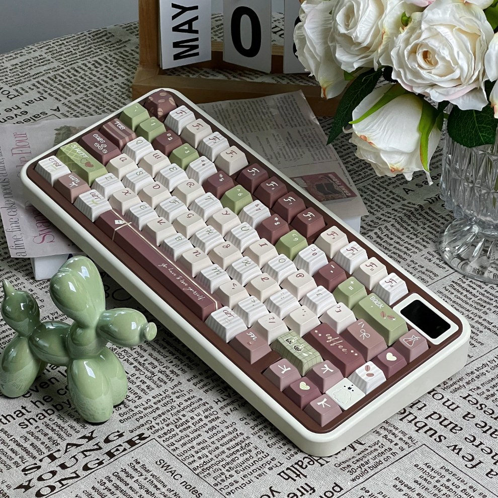 #0172 Matcha Latte Green Coffee Keycap Cherry Profile