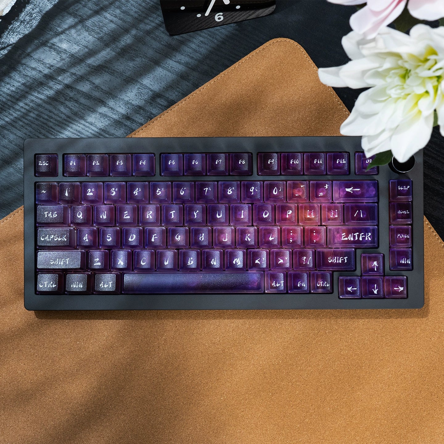 #0214 Neon/Universe/Star Gradually Change Foggy Matte Keycap(not including keyboard)