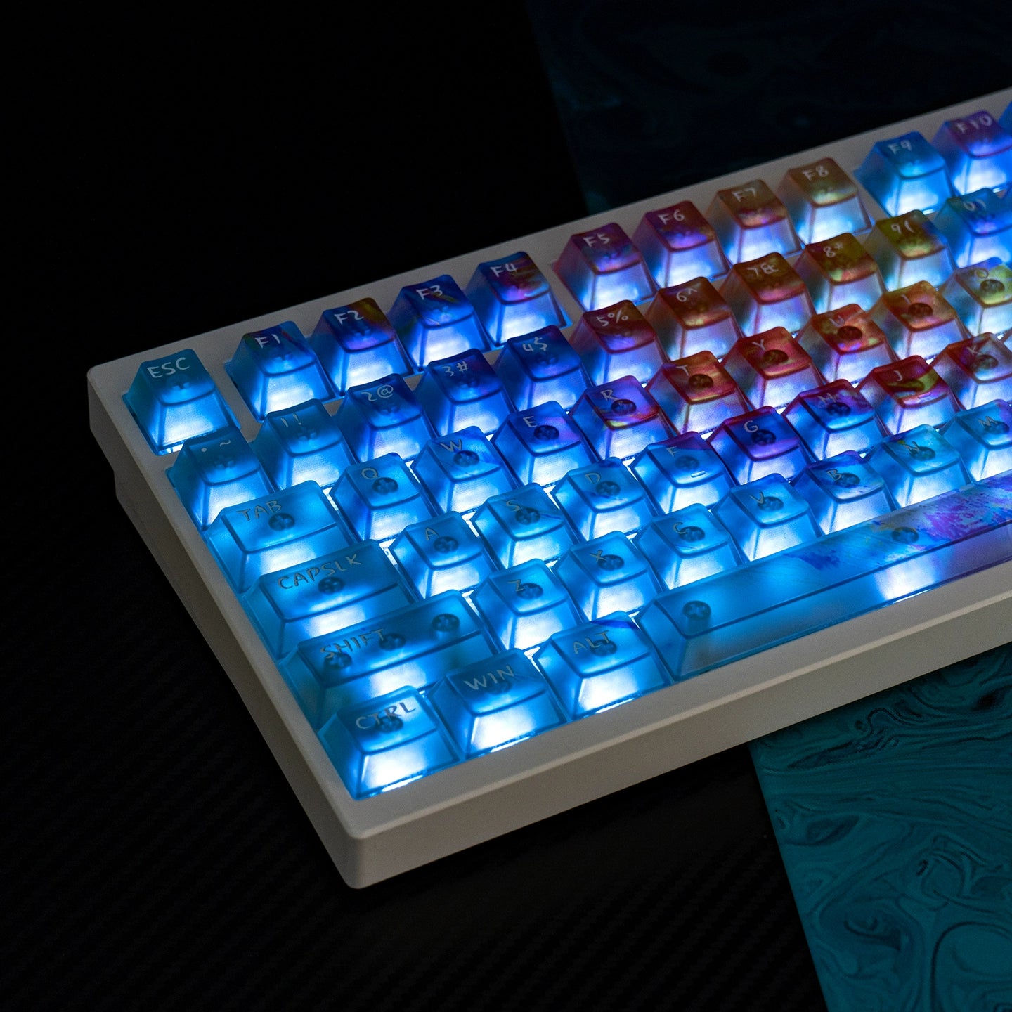 #0214 Neon/Universe/Star Gradually Change Foggy Matte Keycap(not including keyboard)