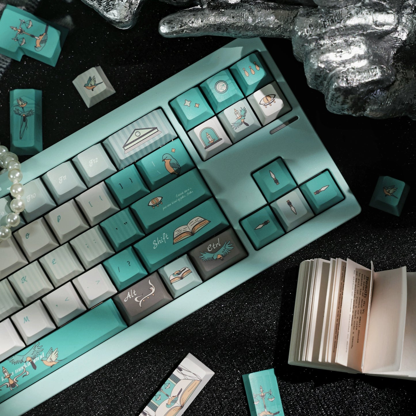 143 Robin Lake Green Keycap 140-keys Cherry Profile
