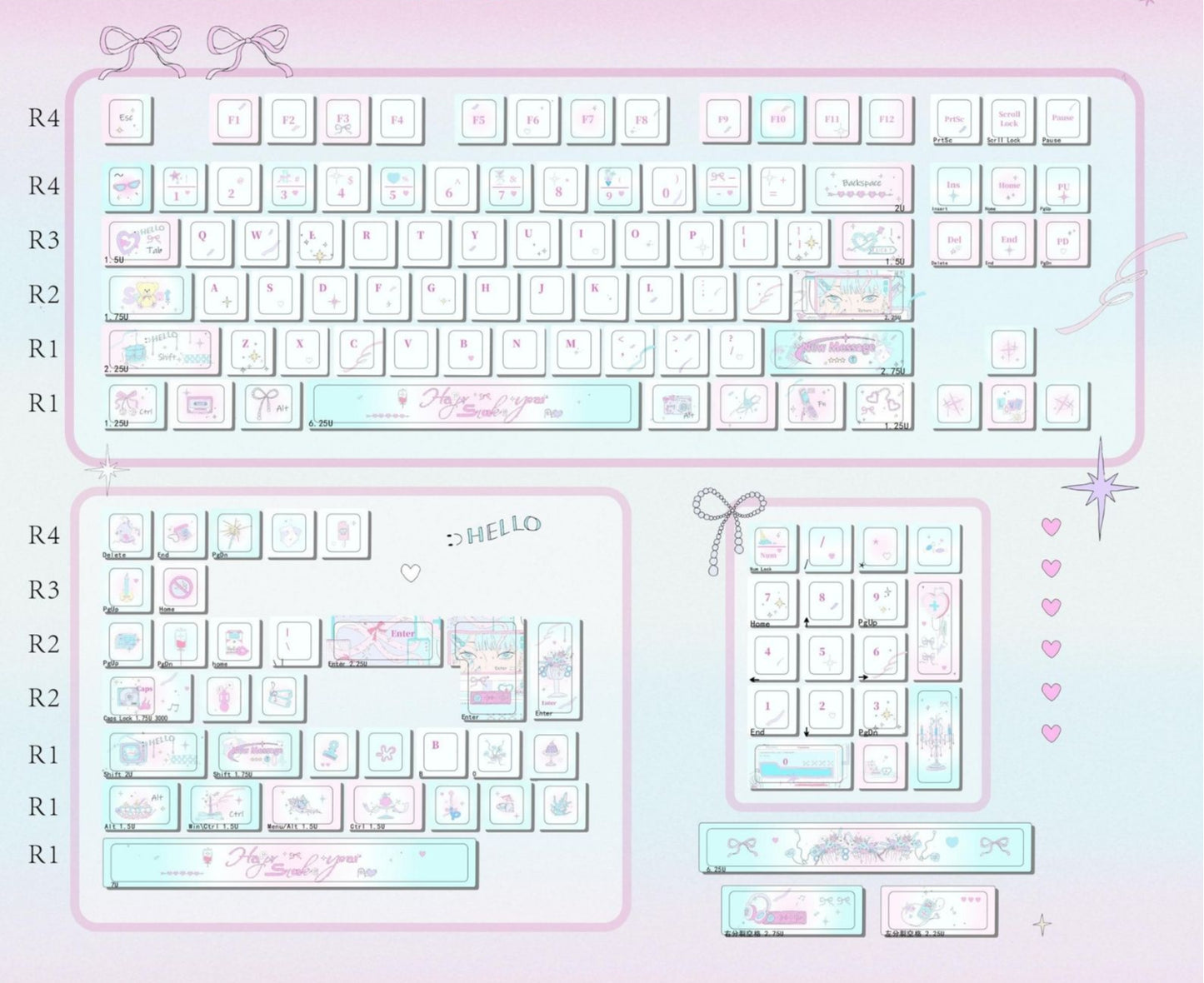 #0225 Green Jubilee Mint Keycap Cherry Profile Designed By LilyX Labs(not including keyboard)