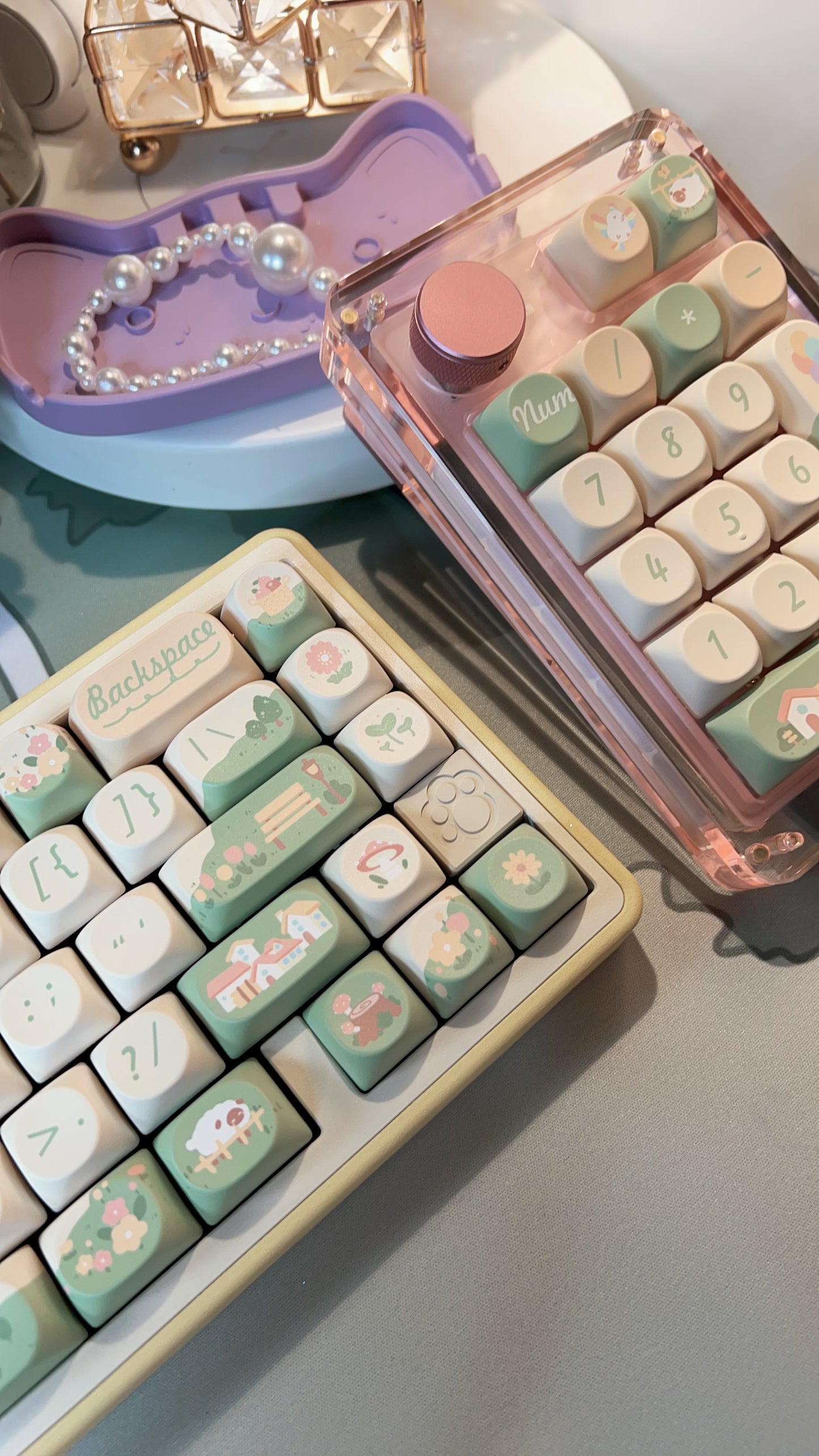 Pre-order Prebuild Story65 Creamy Pastel Yellow Beige Aluminum Mechanical Customized Keyboard