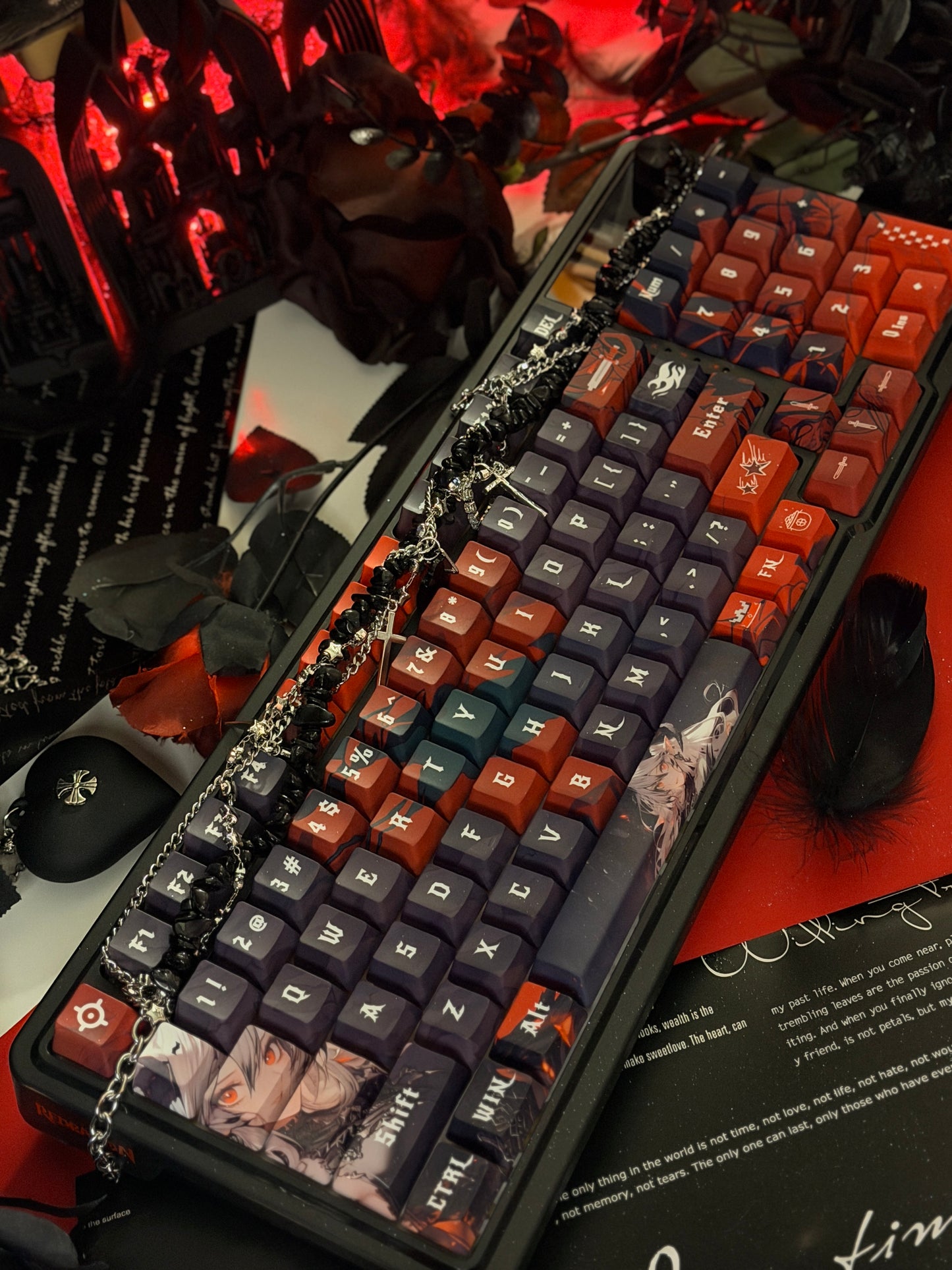 Unboxing For Sales ARTEMIS K719 PRO Anime RGB Gaming Mechanical Keyboard(not including shooting decoration)