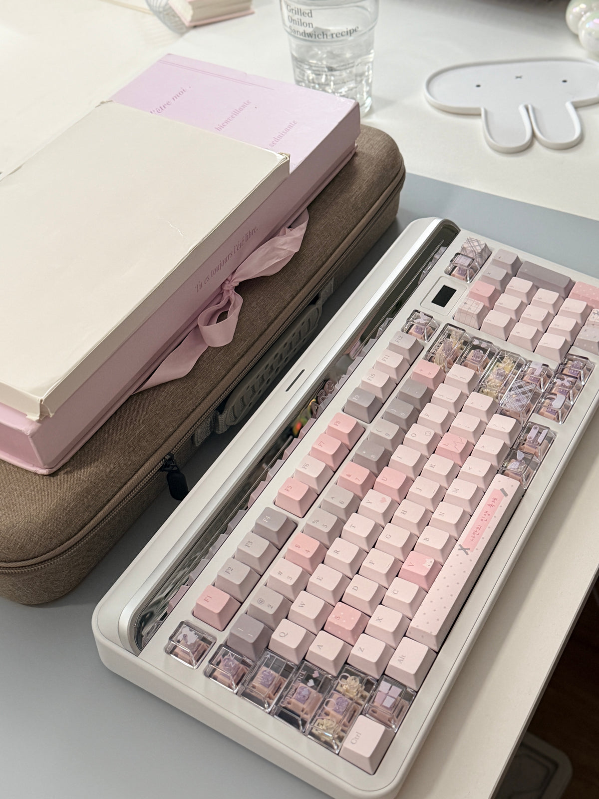 ONLY 1 Instock Prebuilt Targa98 Cold White Aluminum Custom Mechanical Keyboard