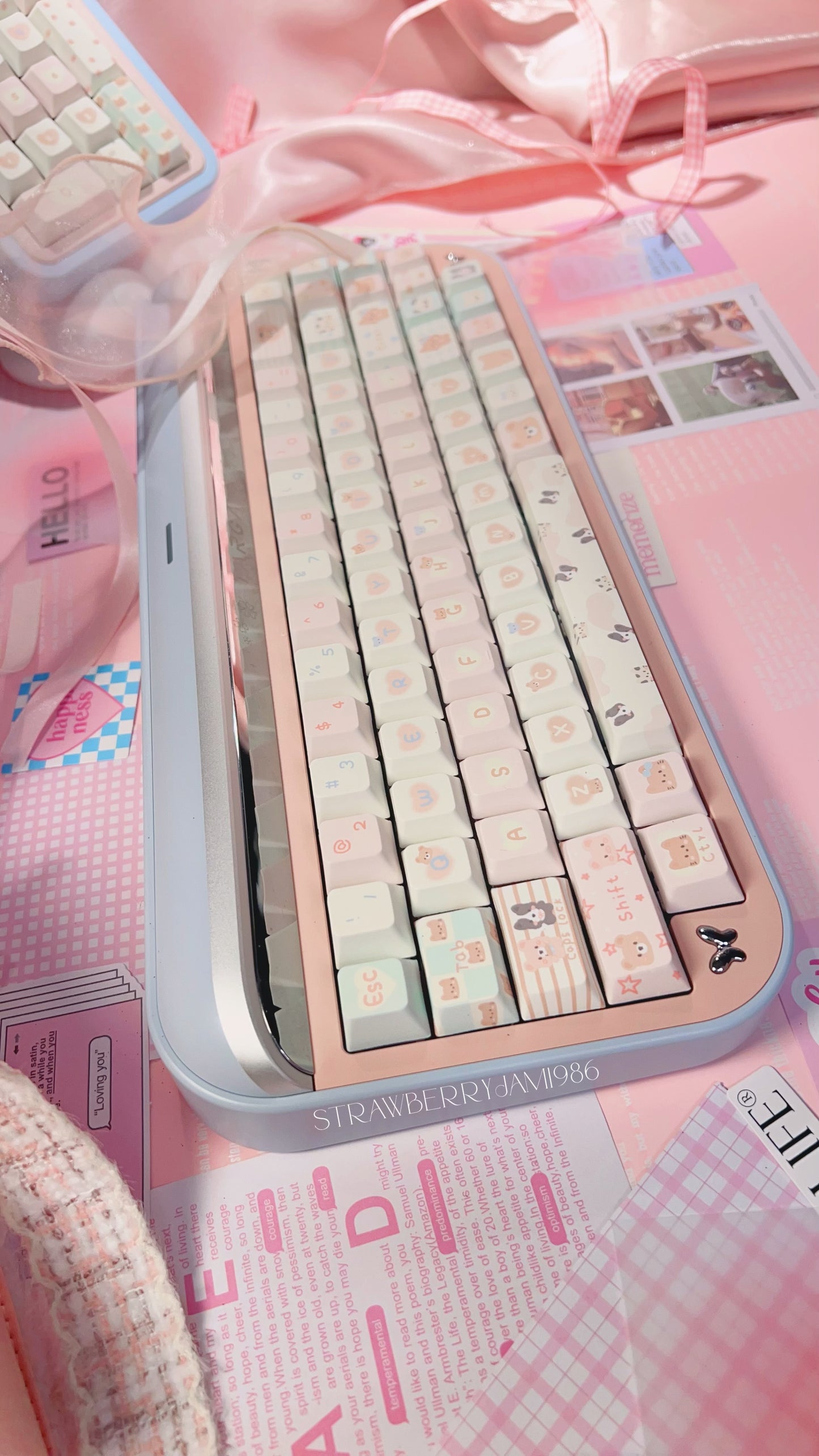 Preorder Prebuilt Targa65 Pink Blue Aluminum Customized Mechanical Keyboard