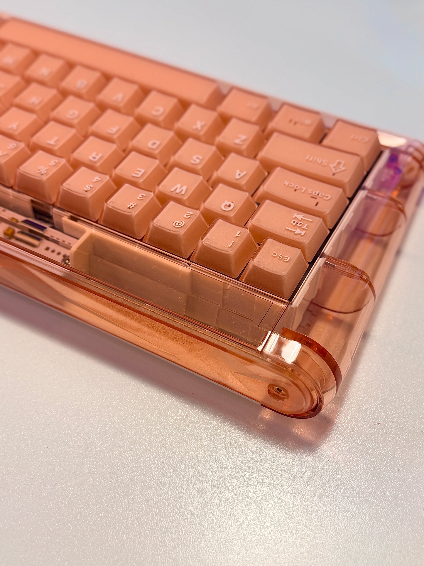 Unboxing For SALEs moeetech GLITTER65 HE (ProSilk HE) Magnetic Switch Keyboard Orange Peach With Bag R2