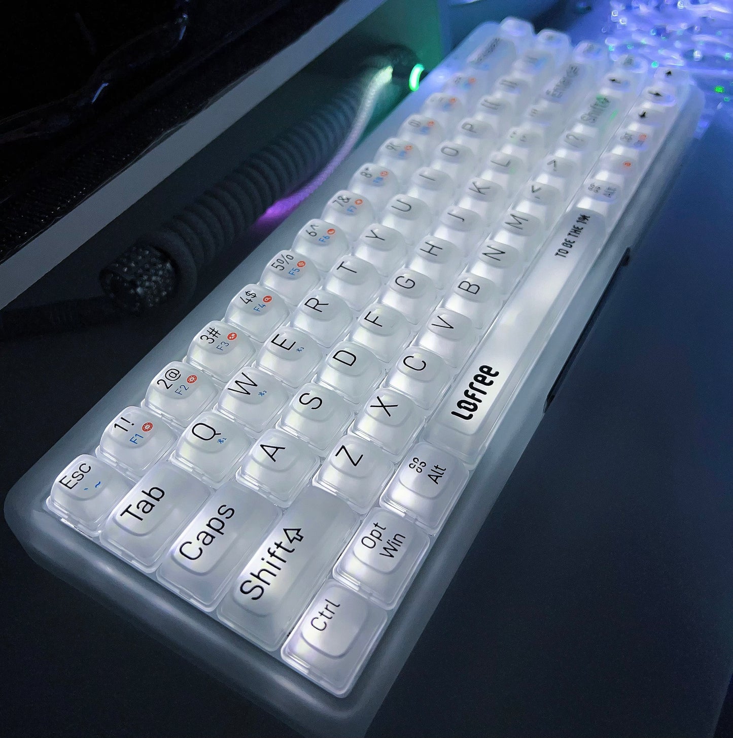 Unboxing Clearance ONLY 1 Instock LOFREE 1% Misty White Foggy Matte Wireless Mechanical Keyboard