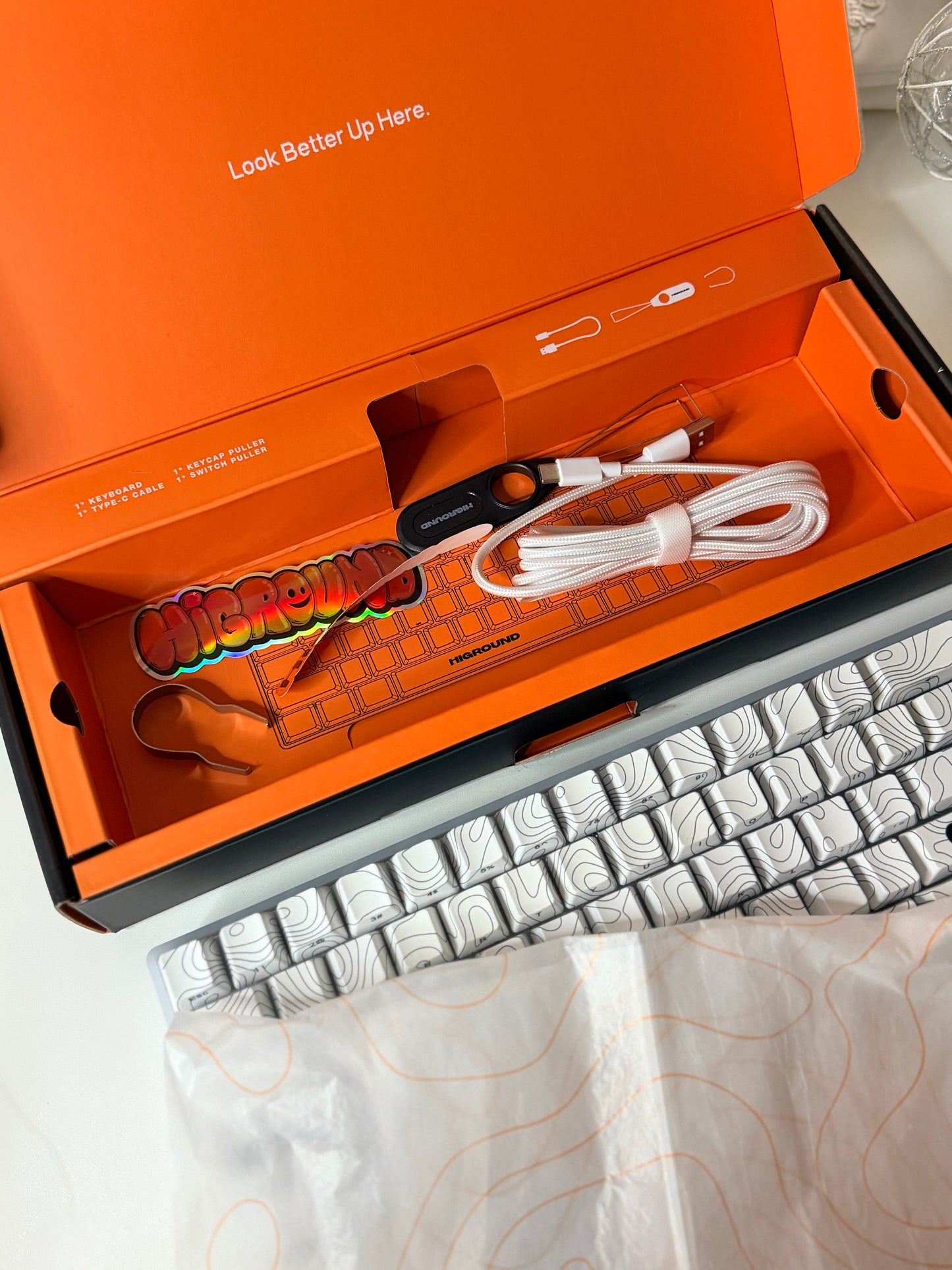 Unboxing Clearance Higround Wired Gaming Keyboard HG68 Mechanical Keyboard SNOWSTONE