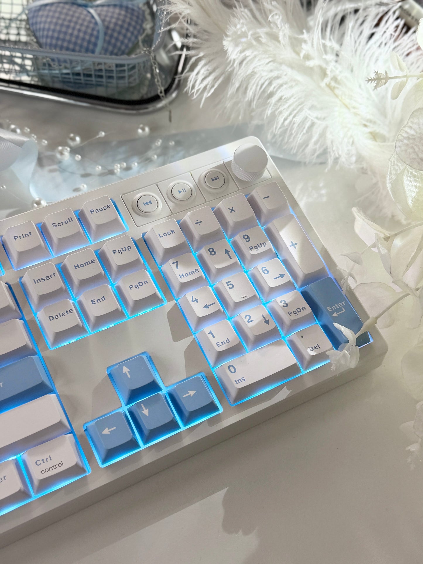 Unboxing For SALEs Mechlands Vibe108 Silent Switch Mechanical Keyboard White Blue