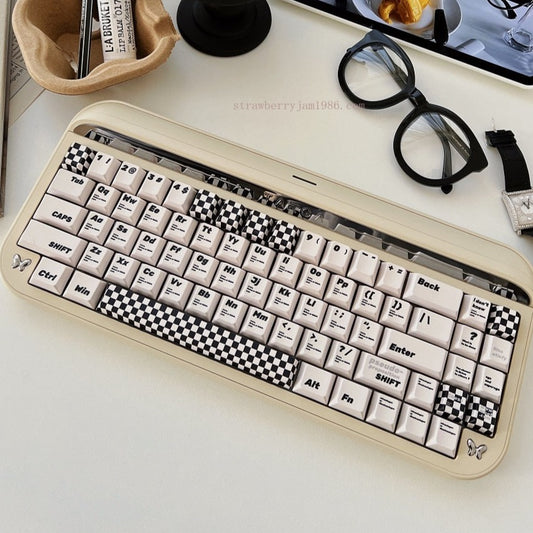 020 Black and White Pseudo Proposition Checkerboard Cherry Profile Keycaps Customized Designer Keycaps