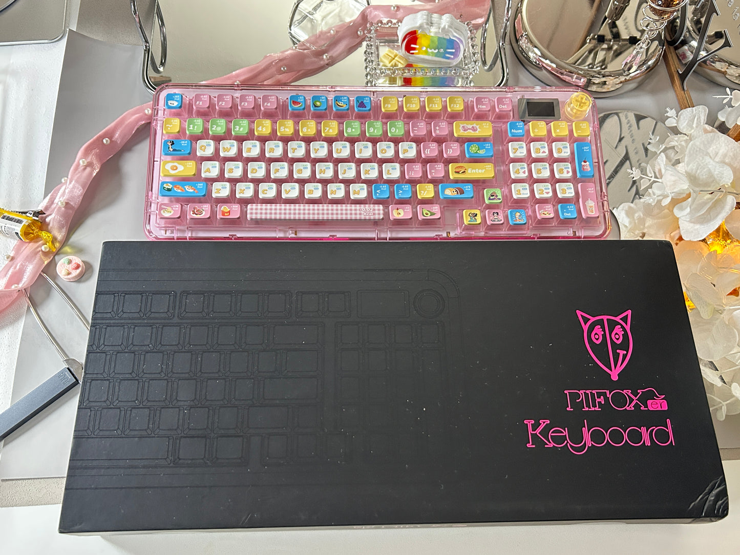 Unboxing Sample For Sales ONLY 1 Instock PIIFOX ER95 Triple-Mode Wireless Mechanical Keyboard With LCD Screen