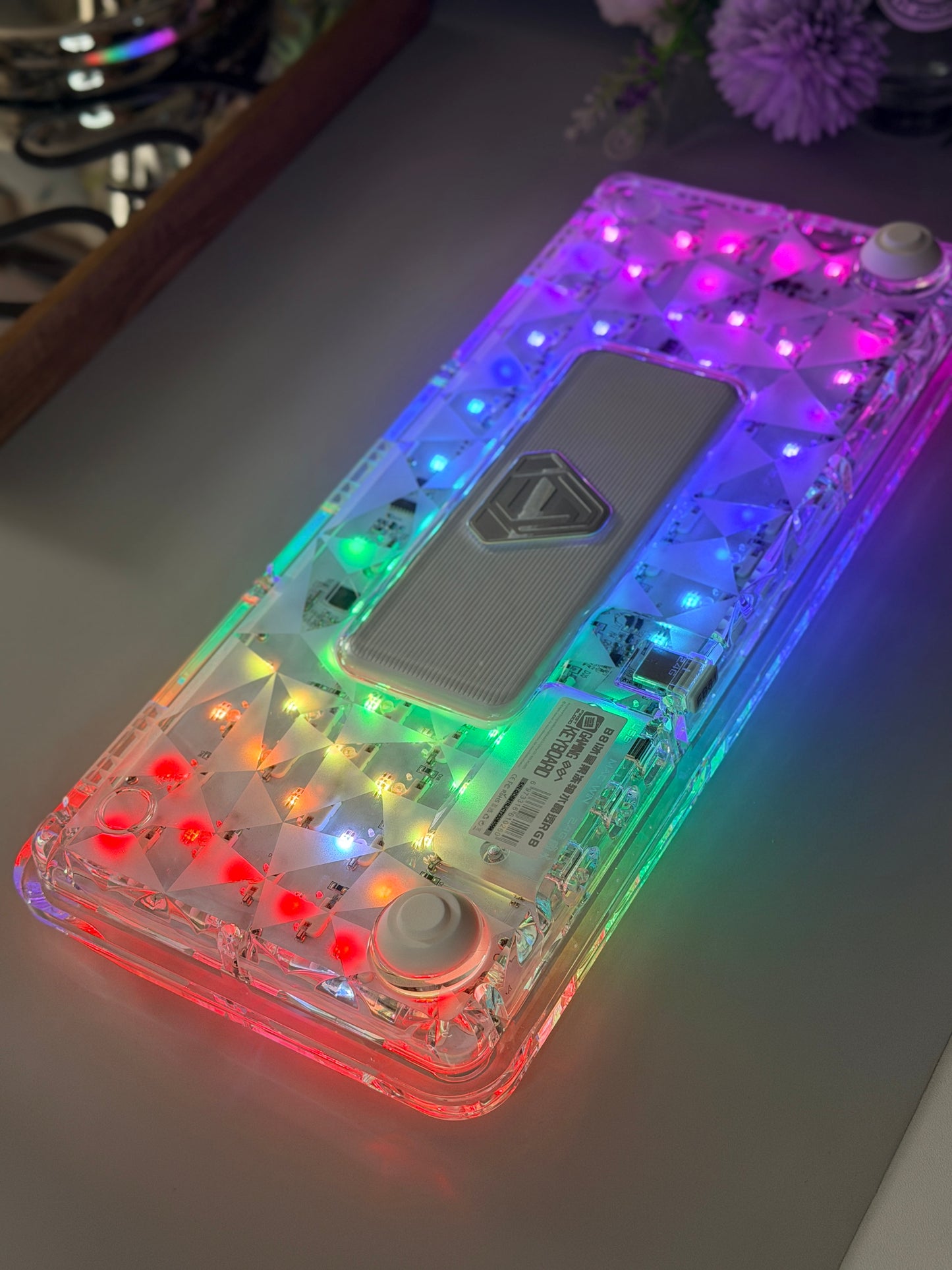 Unboxing Clearance FirstBlood B81 Transparent Mechanical Keyboard ➕ Winter Letter Keycaps（including B81 original clear Keycaps）