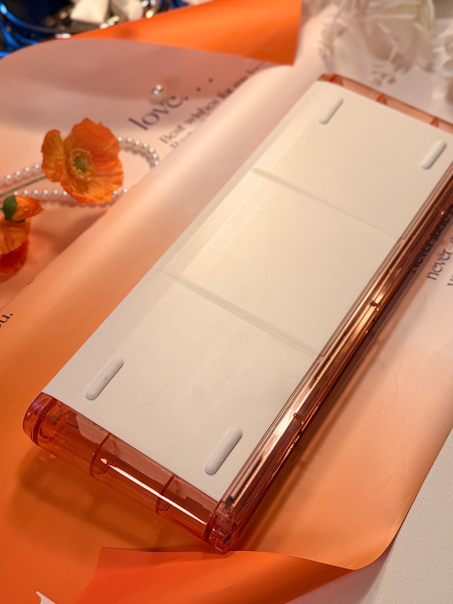 Unboxing For SALEs moeetech GLITTER65 HE (ProSilk HE) Magnetic Switch Keyboard Orange Peach With Bag R2