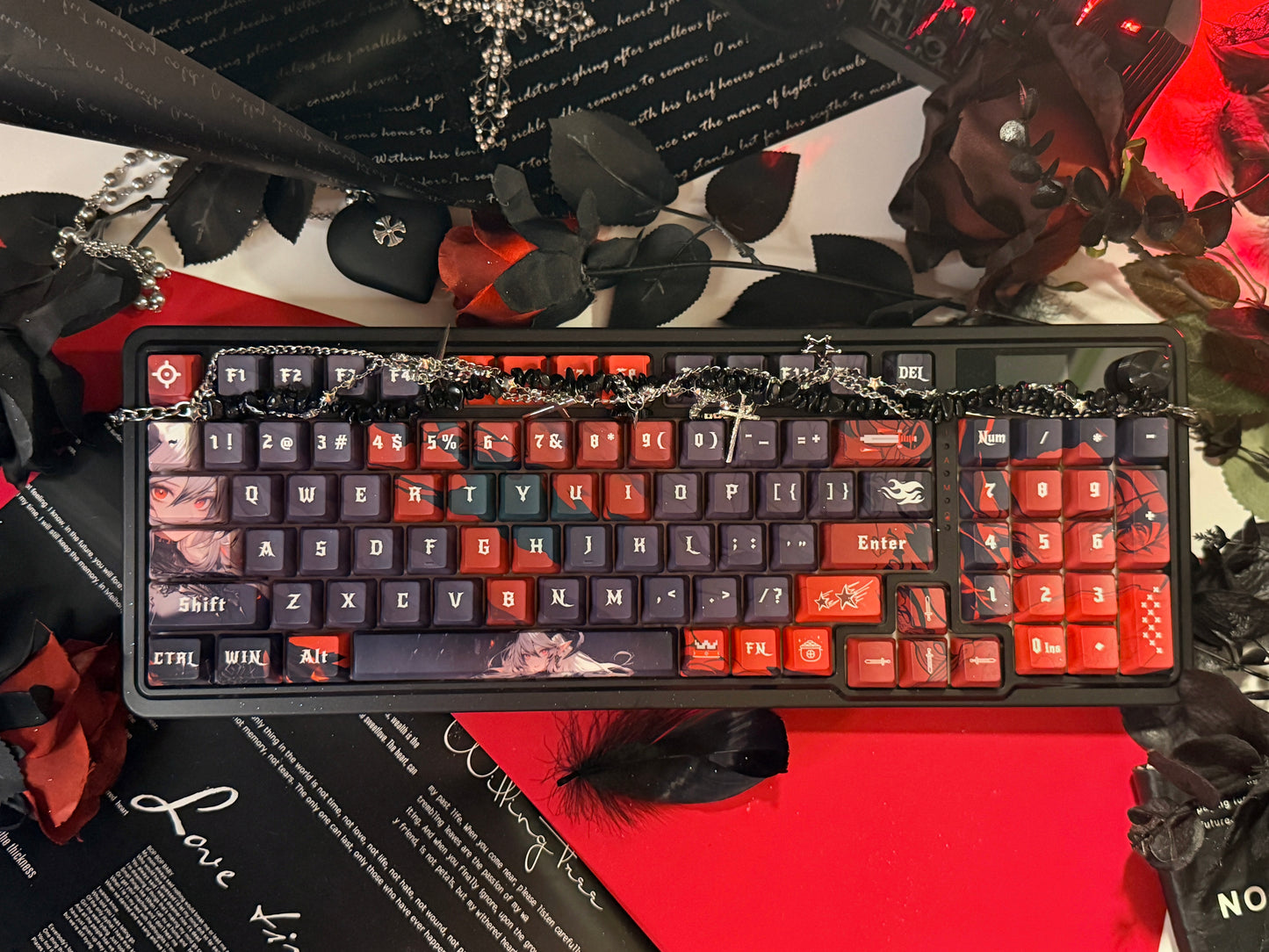 Unboxing For Sales ARTEMIS K719 PRO Anime RGB Gaming Mechanical Keyboard(not including shooting decoration)