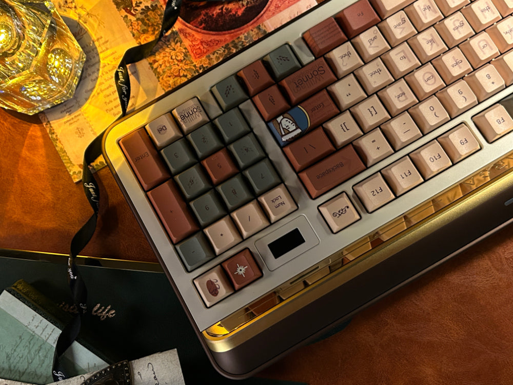 ONLY 1 Instock Prebuilt Aluminum Customized Mechanical Keyboard Targa98 Brown Set