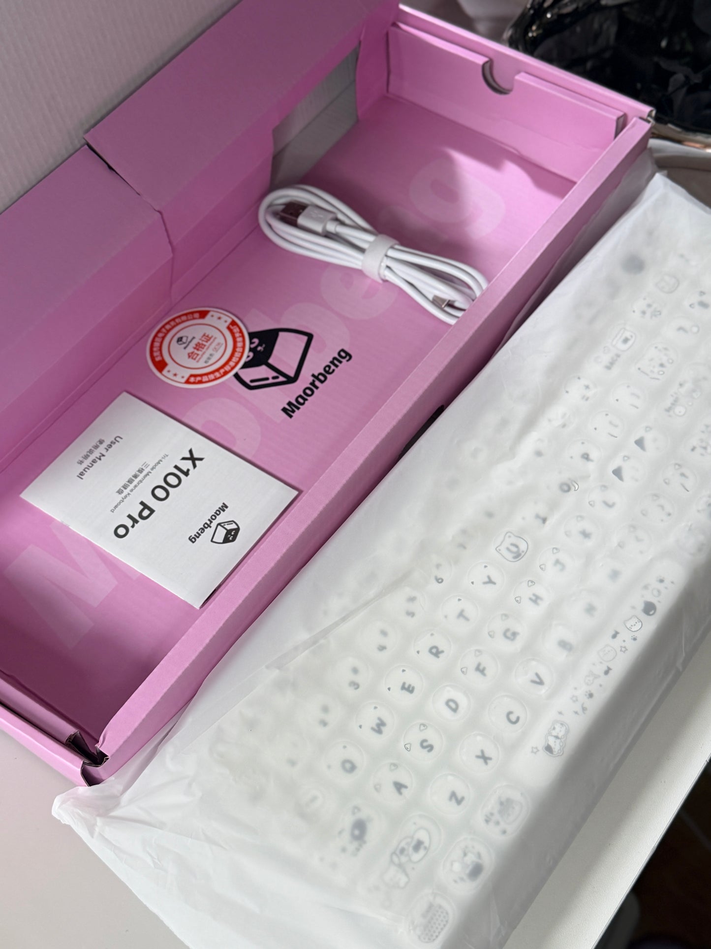 Unboxing Clearance ONLY 1 Instock MechLands X Maorbeng X100 PRO Membrane Keyboard with Number Pad RGB Backlits Wireless