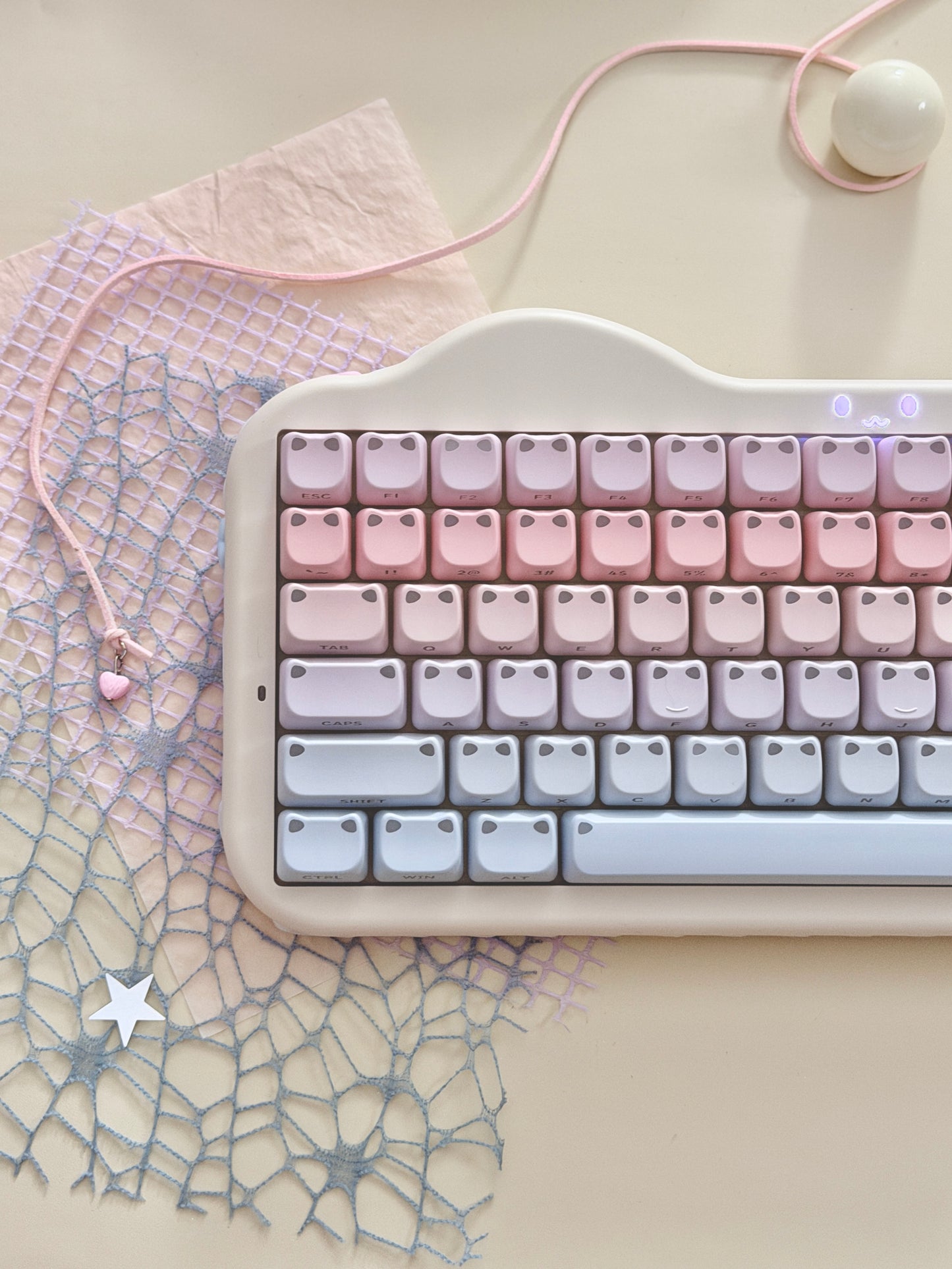 Unboxing Clearance ONLY 1 Instock YUNZII C75 Cake Meow Wireless Mechanical Keyboard ➕ XVX Lumicat MAO Keycap Set