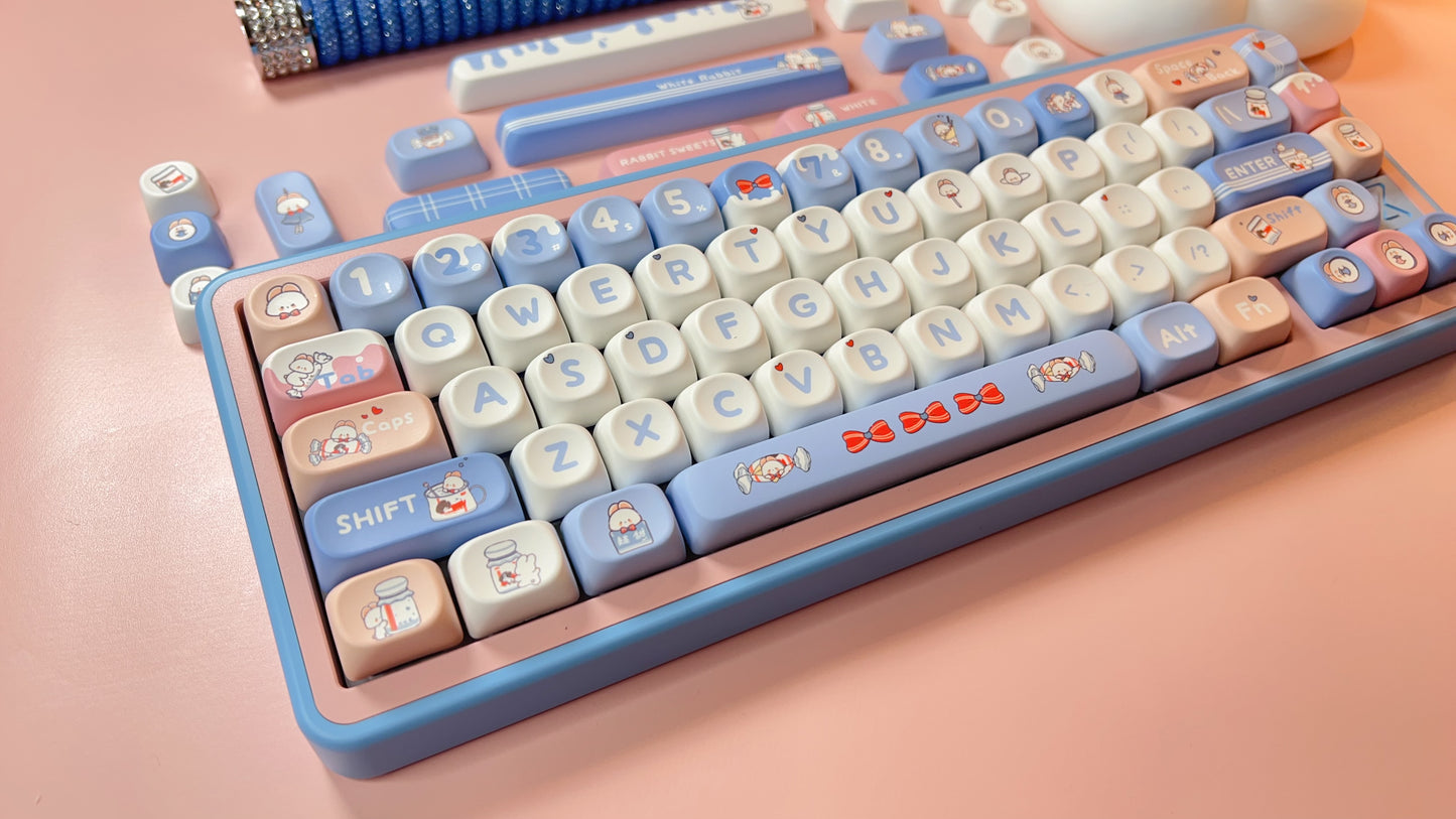 031 Bunny Candy Moa Profile Keycaps 139 Keys